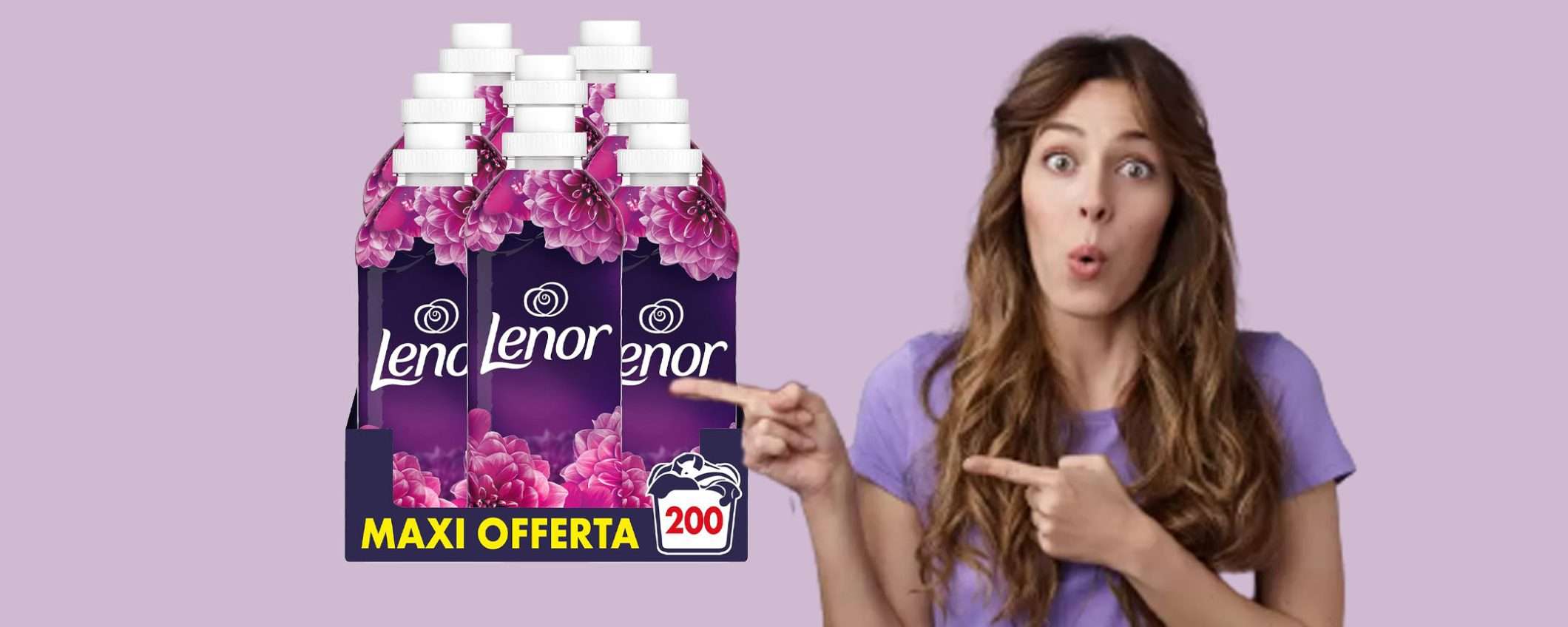 Ammorbidente concentrato per lavatrice Lenor 200 lavaggi: sconto SUPER Ammorbidente concentrato per lavatrice Lenor 200 lavaggi: sconto SUPER