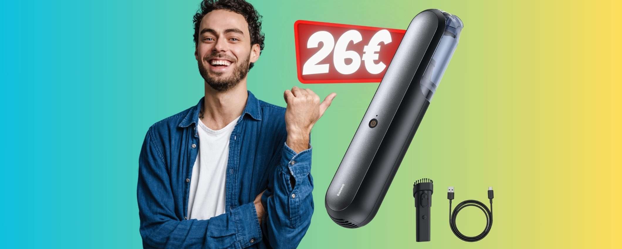 Aspirabriciole senza fili super compatto e potente tuo con appena 26€ Aspirabriciole senza fili super compatto e potente tuo con appena 26€