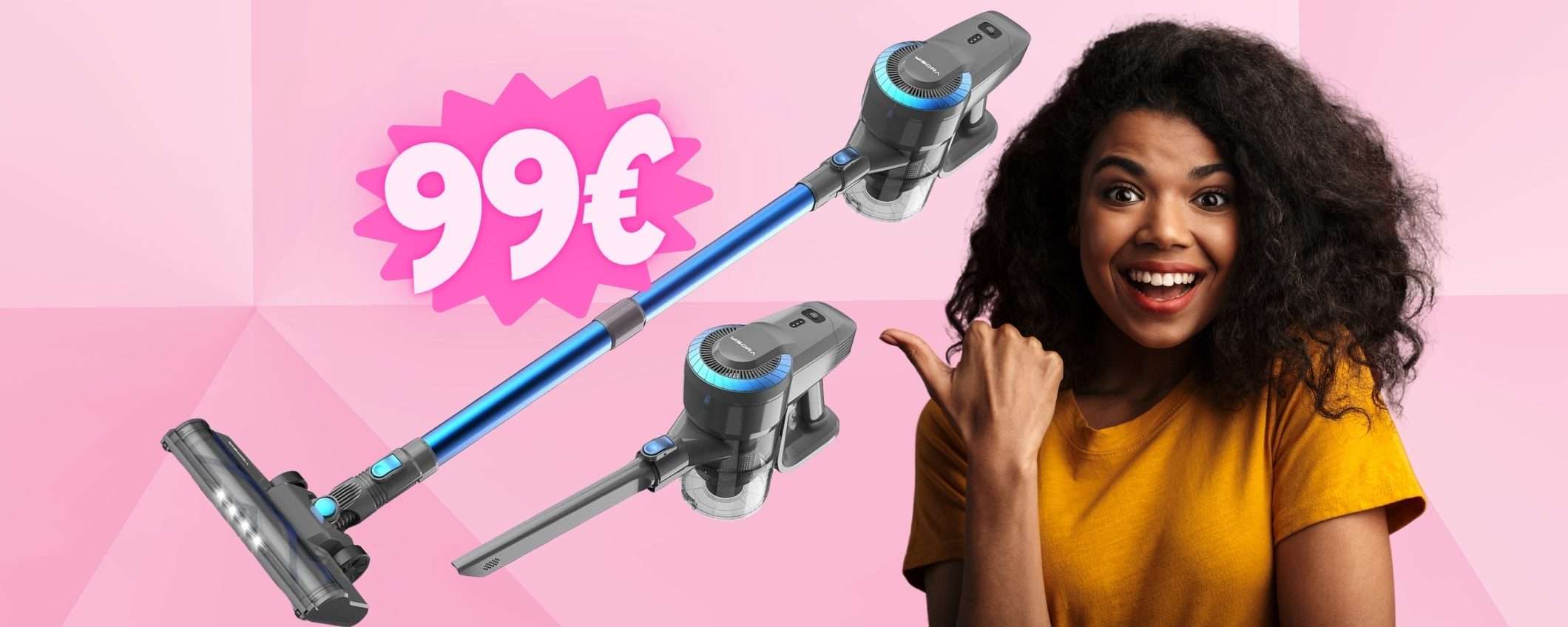 Aspirapolvere senza fili a PREZZO SHOCK su Amazon, solo 99€ Aspirapolvere senza fili a PREZZO SHOCK su Amazon, solo 99€