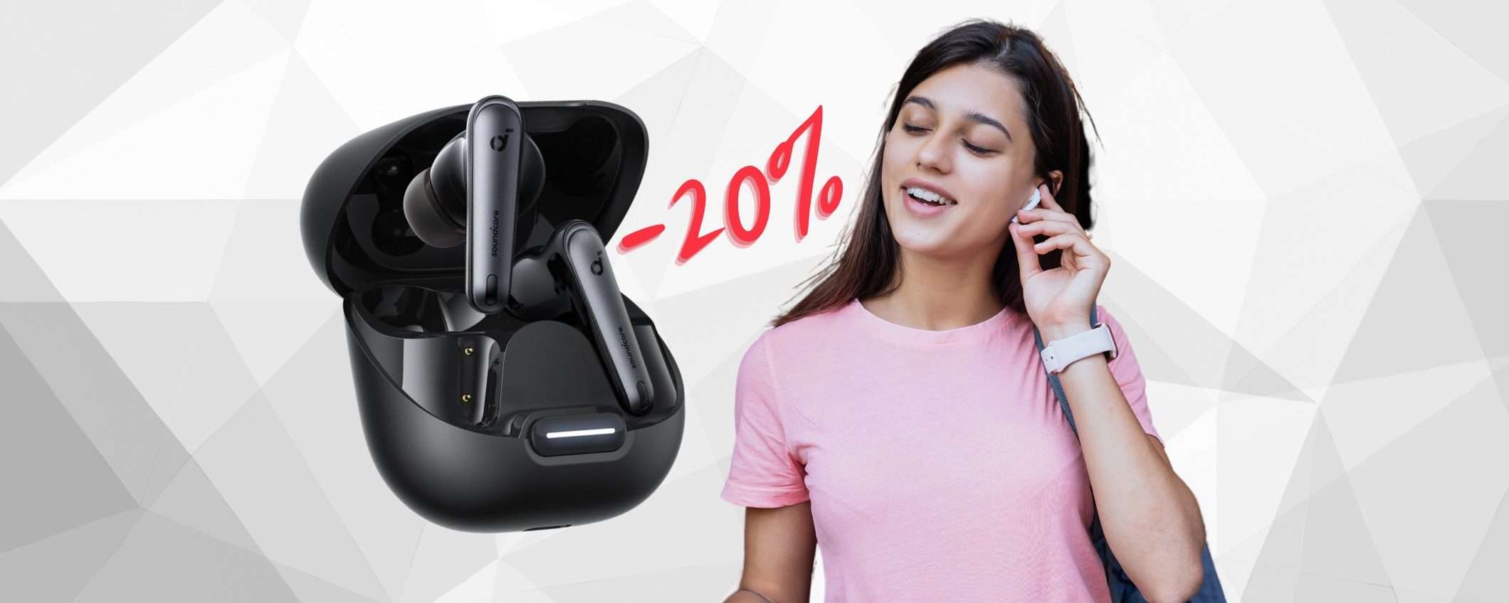 Auricolari wireless con cancellazione rumore e 50h di autonomia (-20%) Auricolari wireless con cancellazione rumore e 50h di autonomia (-20%)