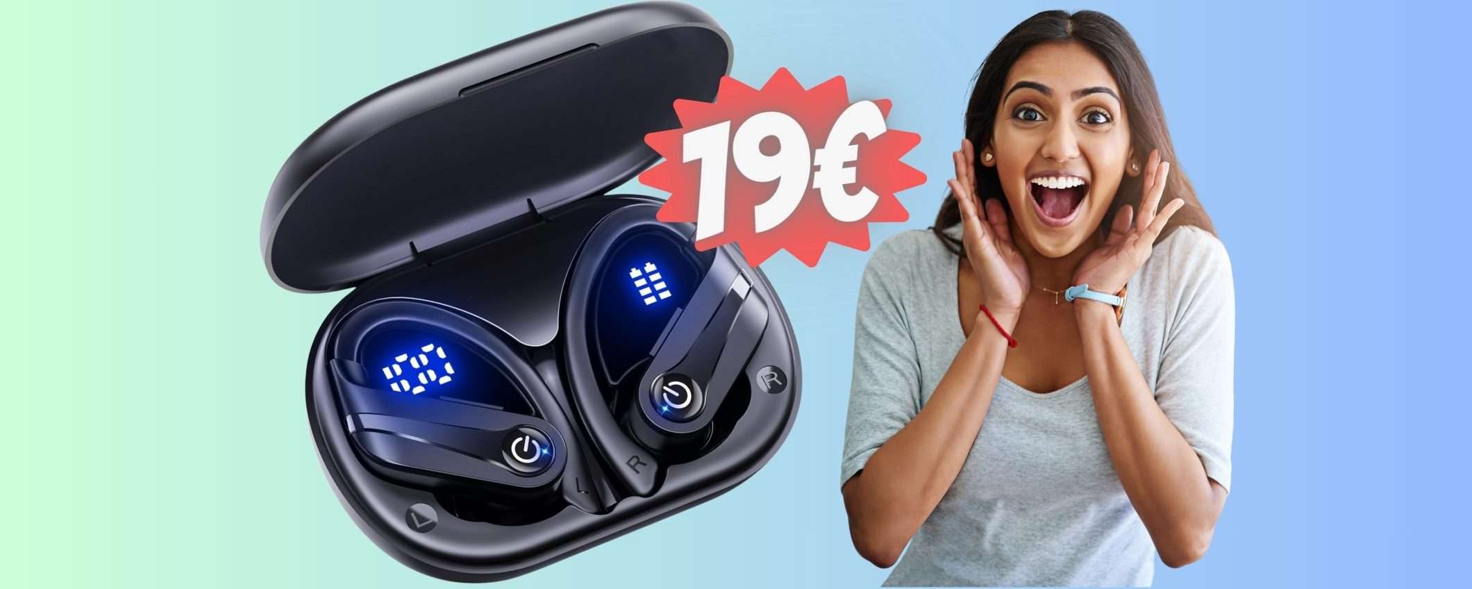 Auricolari wireless per gli amanti dello sport al PREZZO FOLLE di 19€ Auricolari wireless per gli amanti dello sport al PREZZO FOLLE di 19€