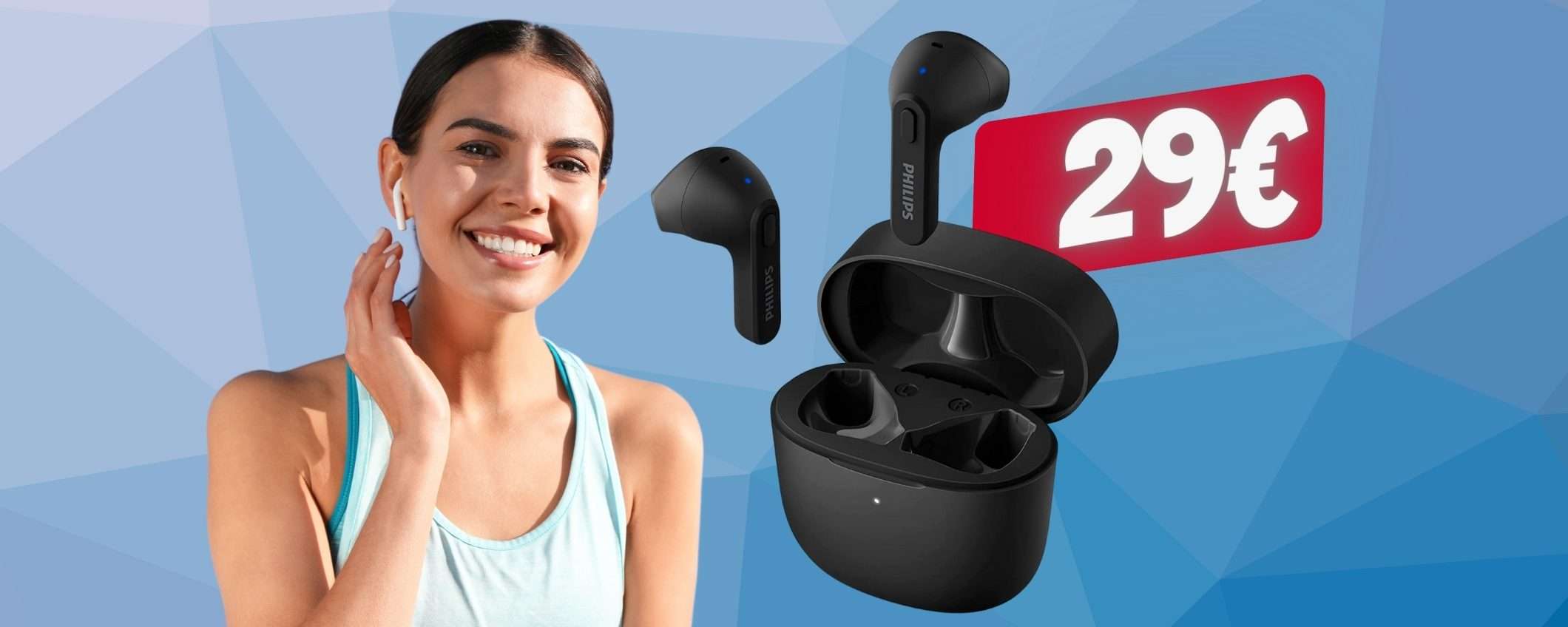 Auricolari wireless PHILIPS a PREZZO da non CREDERE, solo 29€ Auricolari wireless PHILIPS a PREZZO da non CREDERE, solo 29€