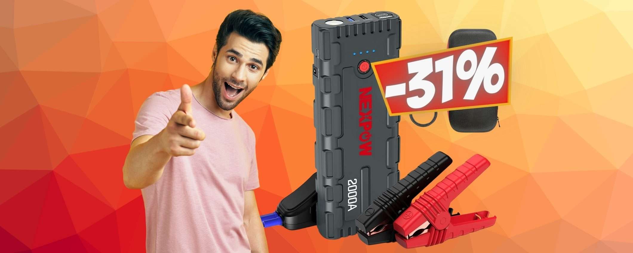 Avviatore d'emergenza portatile POTENTE ed ECONOMICO (-31%) Avviatore d'emergenza portatile POTENTE ed ECONOMICO (-31%)