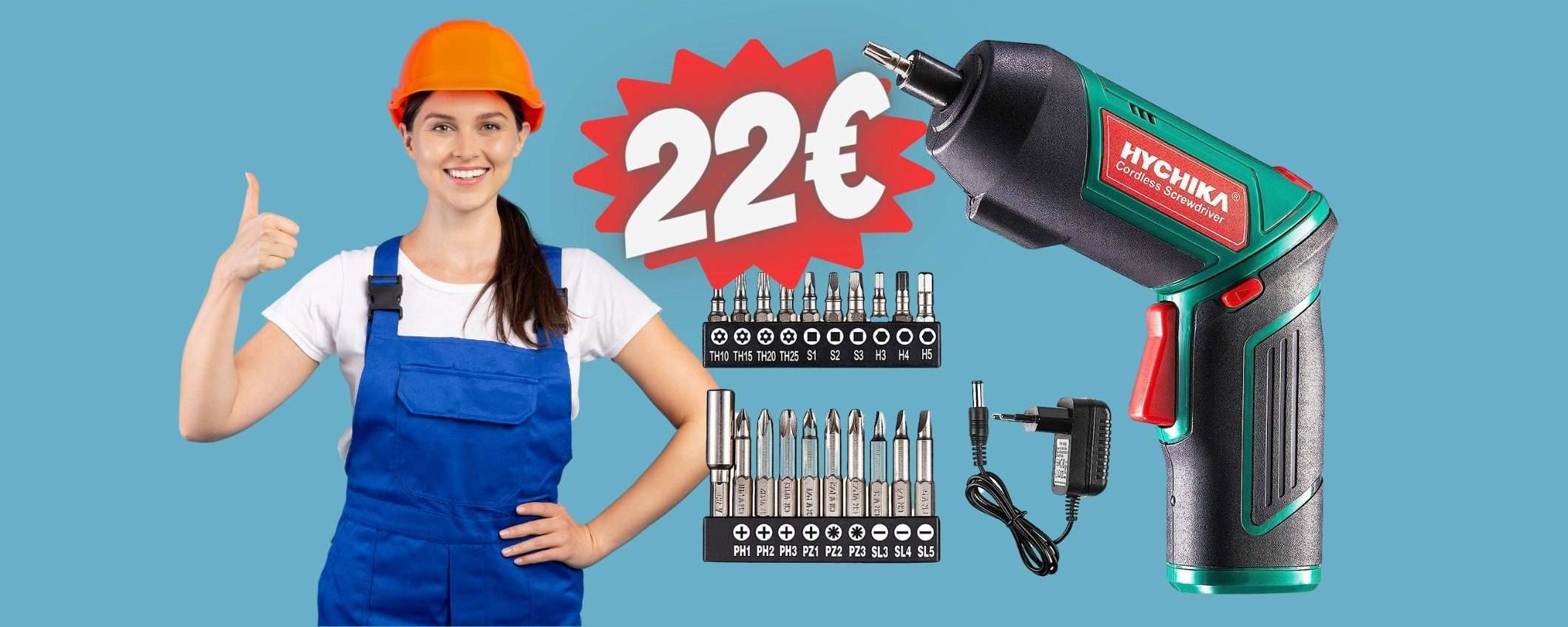 Avvitatore elettrico con LED e accessori a PREZZO FOLLE (solo 22€) Avvitatore elettrico con LED e accessori a PREZZO FOLLE (solo 22€)