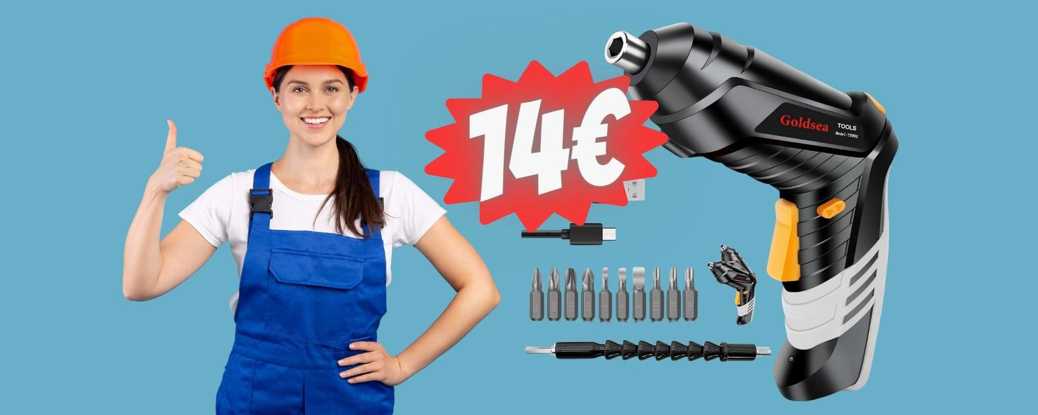 Avvitatore elettrico SUPER COMPATTO ed ECONOMICO (14€) Avvitatore elettrico SUPER COMPATTO ed ECONOMICO (14€)