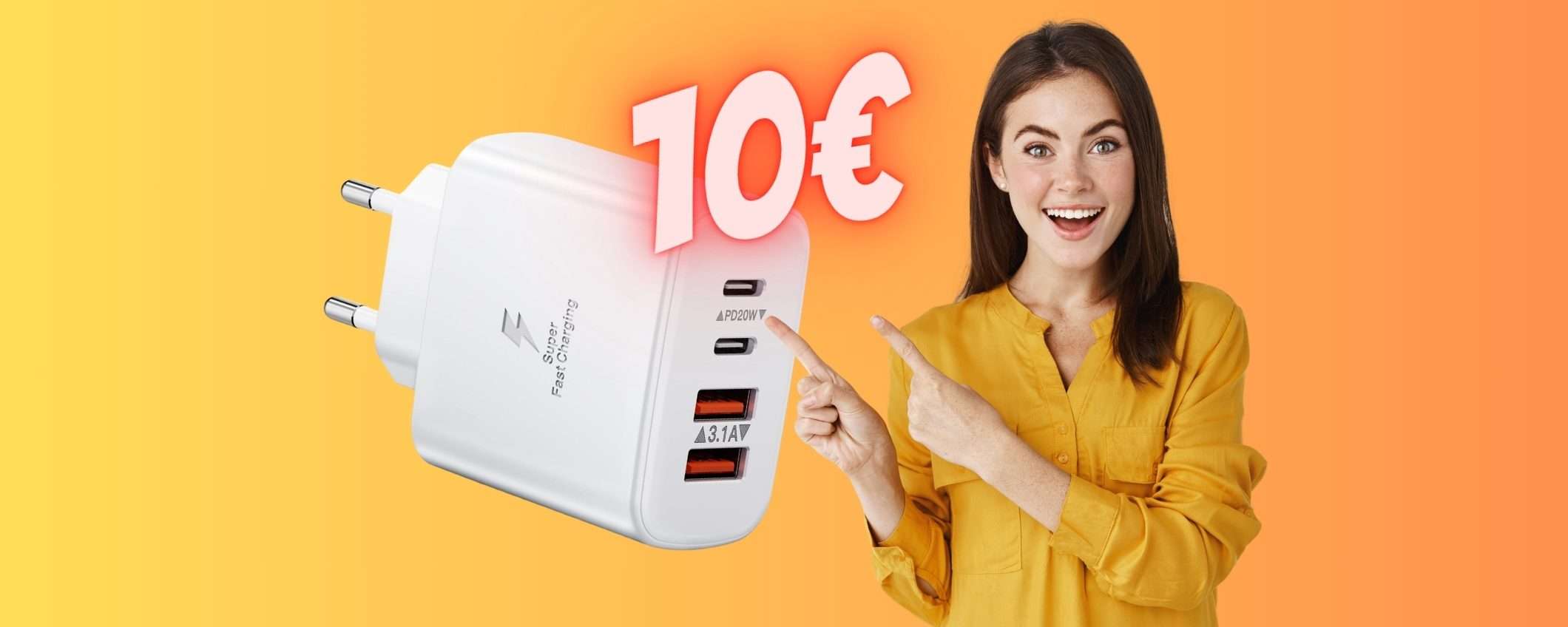 Caricatore USB da 40W e 4 uscite a 10€: ROBA da MATTI su Amazon Caricatore USB da 40W e 4 uscite a 10€: ROBA da MATTI su Amazon
