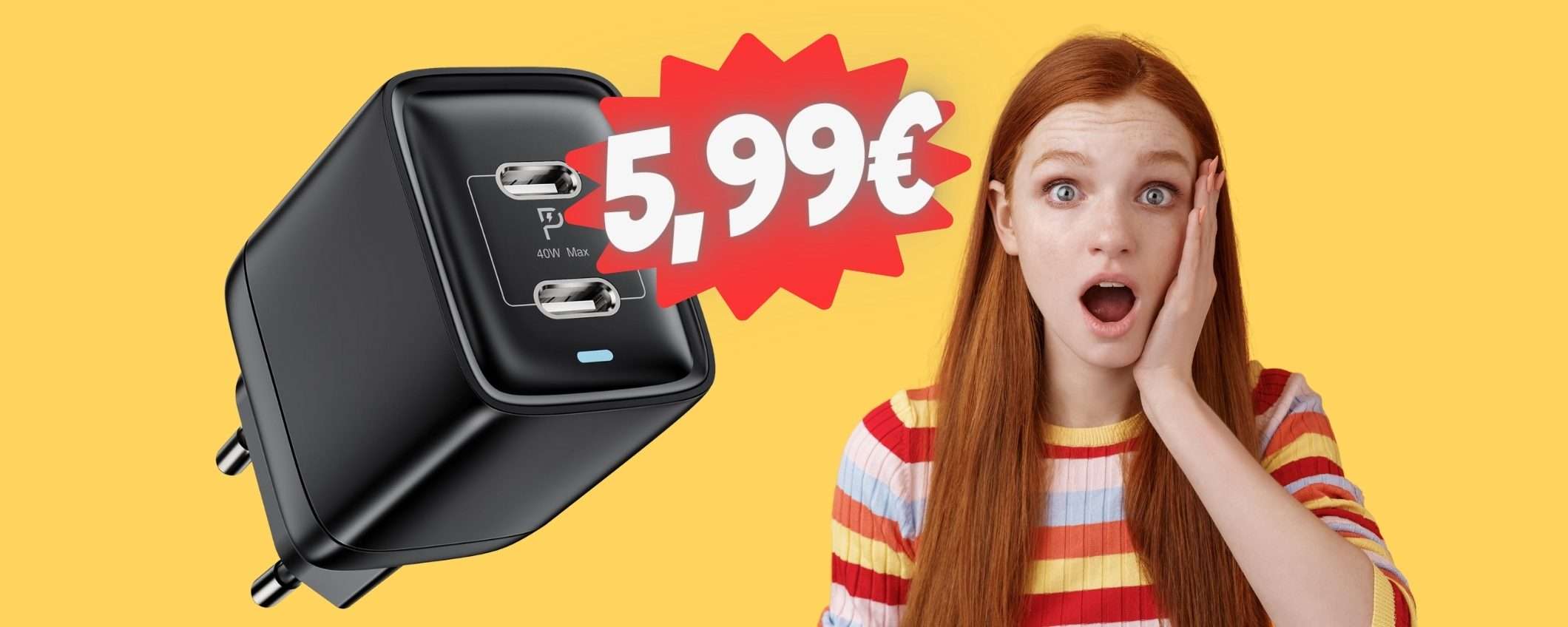 Caricatore USB da 40W con doppia uscita a PREZZO ASSURDO, solo 5,99€ Caricatore USB da 40W con doppia uscita a PREZZO ASSURDO, solo 5,99€