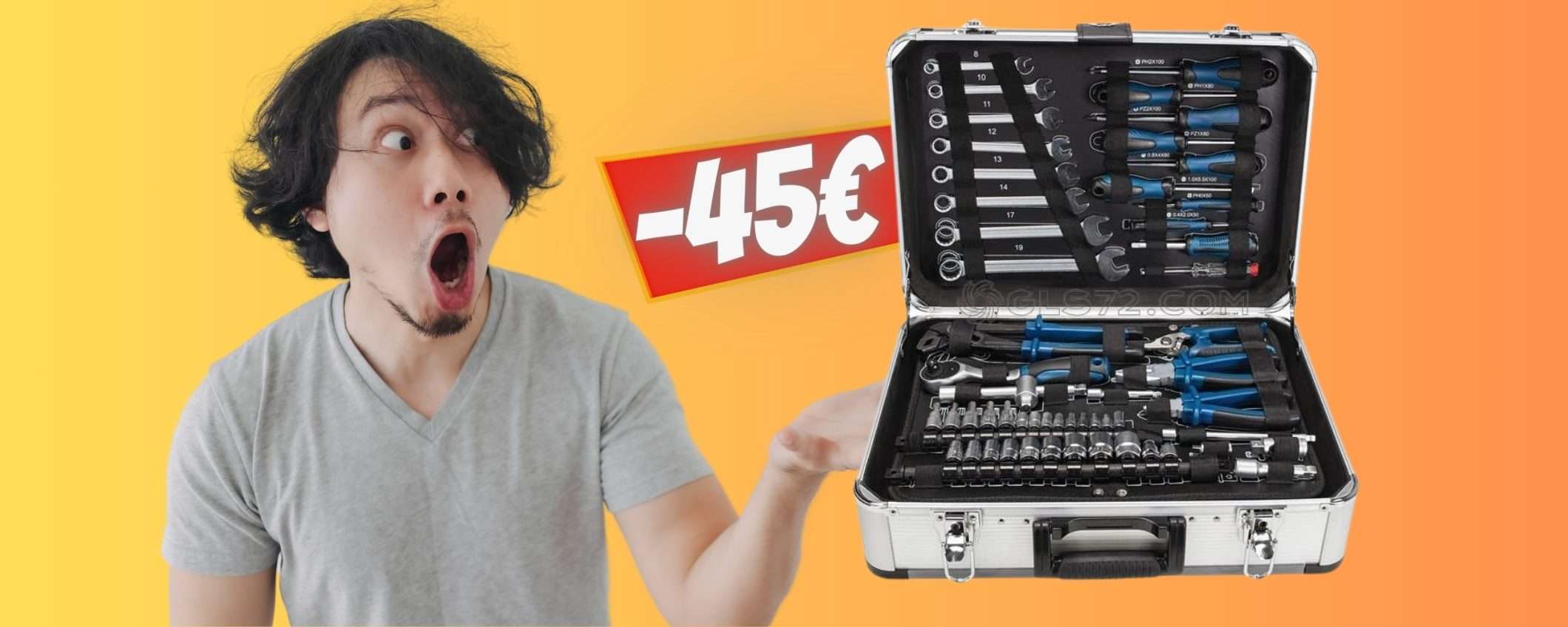 Cassetta degli attrezzi con 101 strumenti in OFFERTA su eBay (-45€)