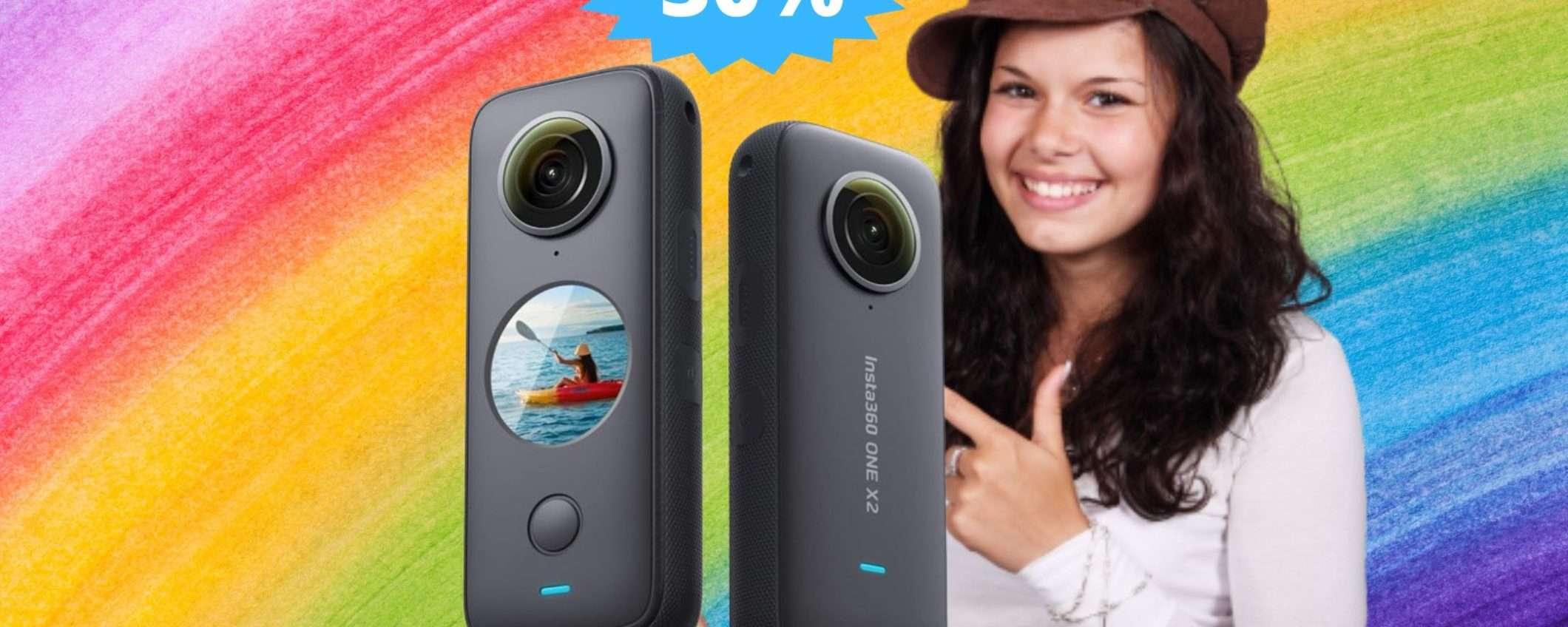 Insta360 ONE X2: la rivoluzione dei video, in SUPER sconto del 30% Insta360 ONE X2: la rivoluzione dei video, in SUPER sconto del 30%