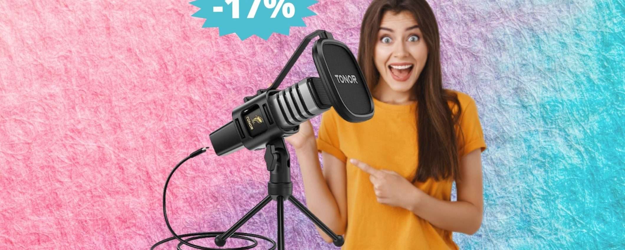 Microfono TONOR: SUPER sconto del 17% su Amazon Microfono TONOR: SUPER sconto del 17% su Amazon