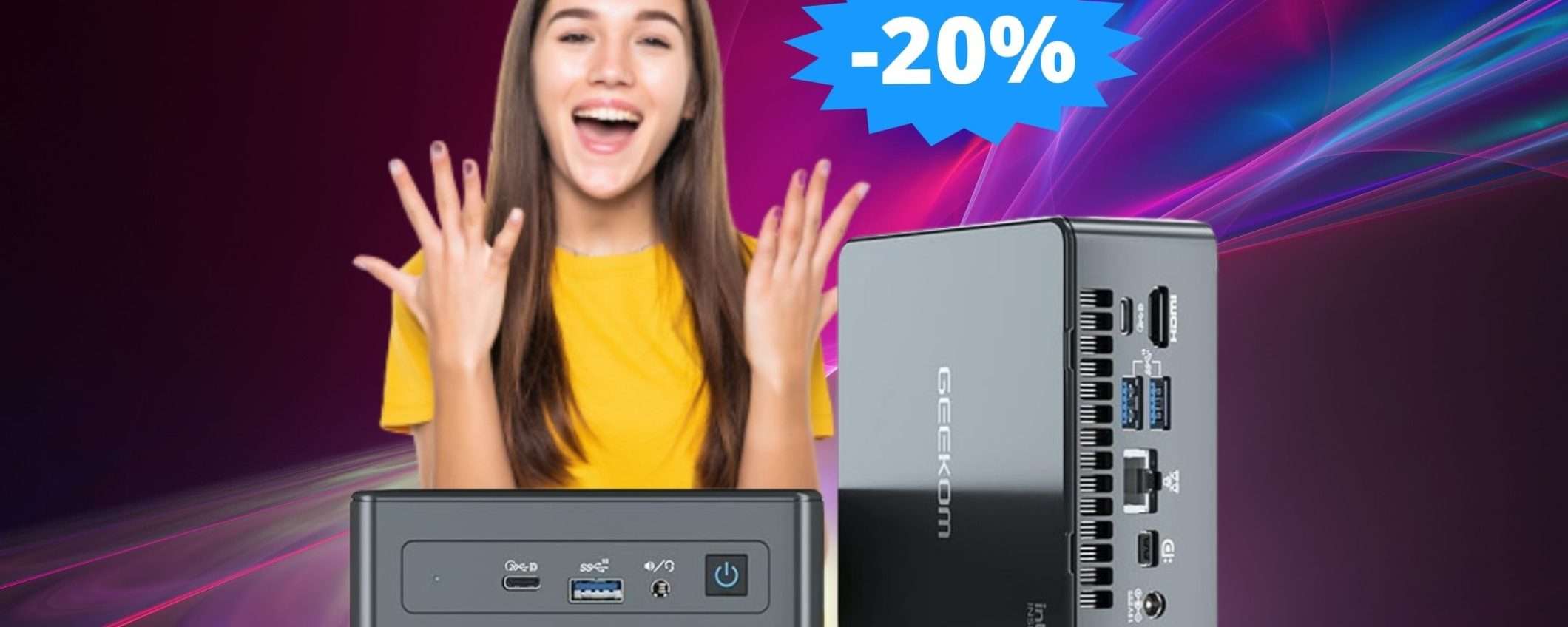 Mini PC GEEKOM IT11: sconto ESCLUSIVO su Amazon (-20%)