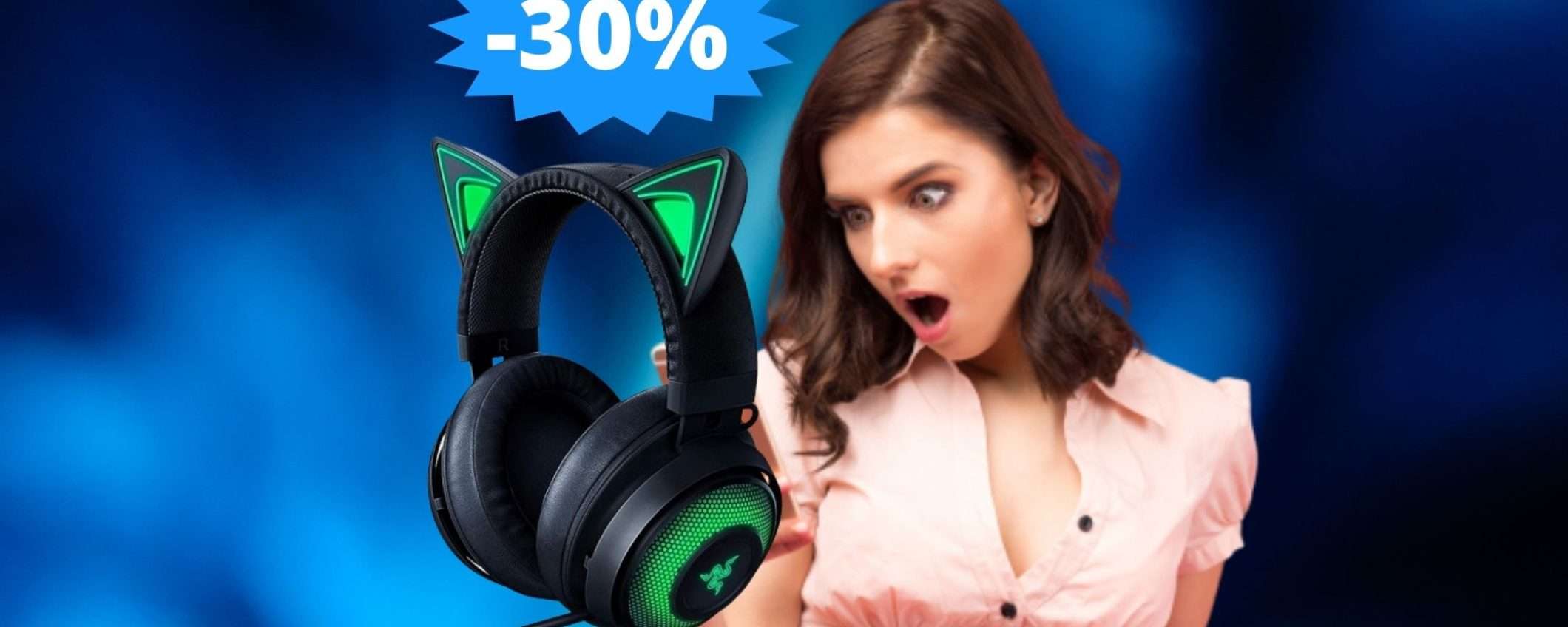 Razer Kraken Kitty Edition: sconto IMBATTIBILE del 30% Razer Kraken Kitty Edition: sconto IMBATTIBILE del 30%