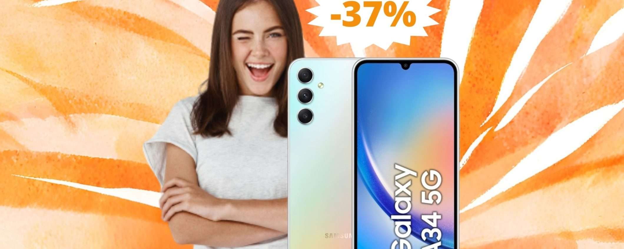 Samsung Galaxy A34: MEGA sconto del 37% su Amazon Samsung Galaxy A34: MEGA sconto del 37% su Amazon