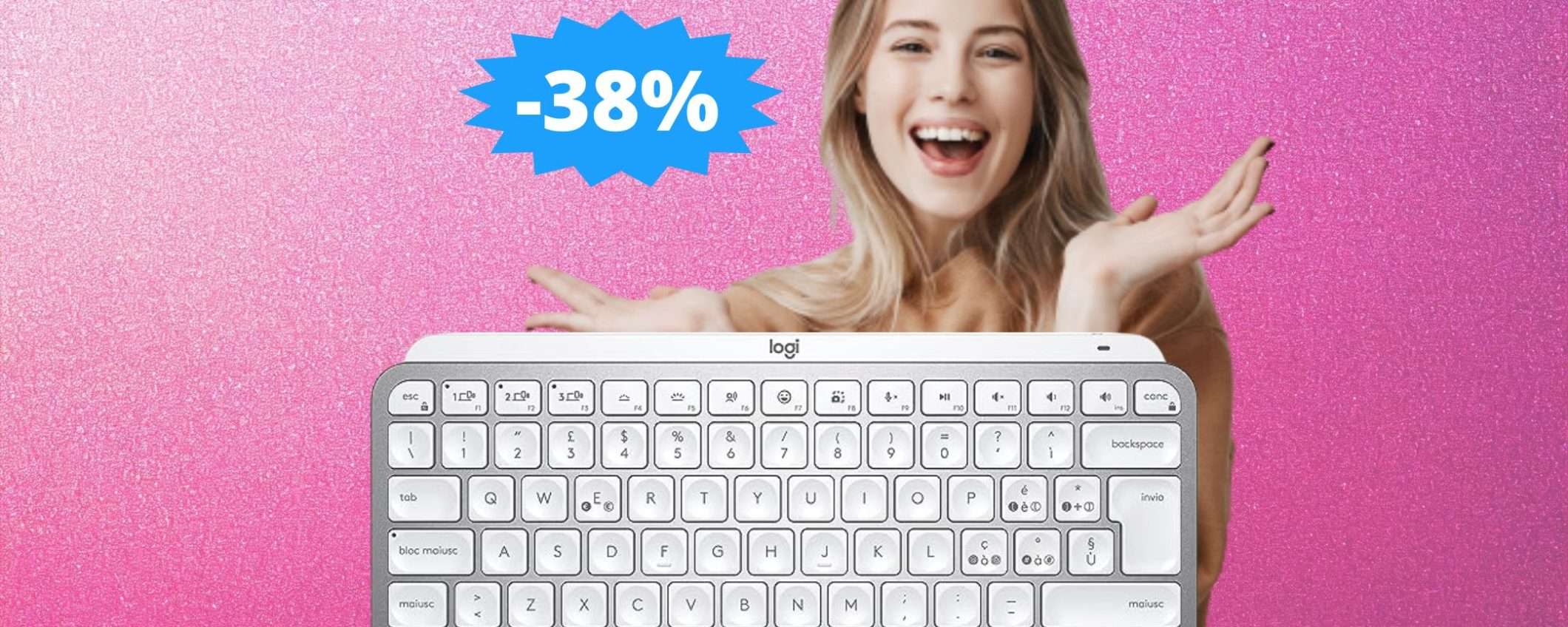 Logitech MX Keys Mini: compatta, elegante e in MEGA sconto Logitech MX Keys Mini: compatta, elegante e in MEGA sconto