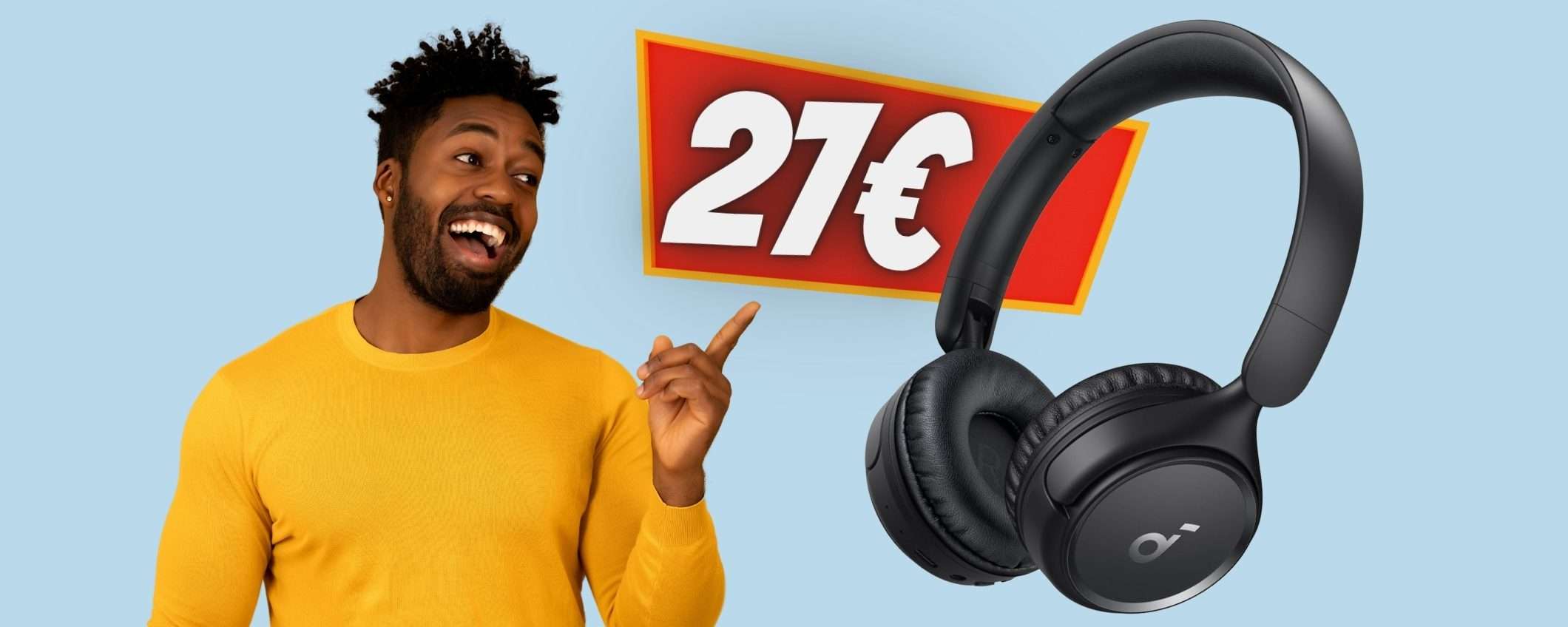 Cuffie Bluetooth Soundcore: 70h audio e connessione multipoint a 27€ Cuffie Bluetooth Soundcore: 70h audio e connessione multipoint a 27€