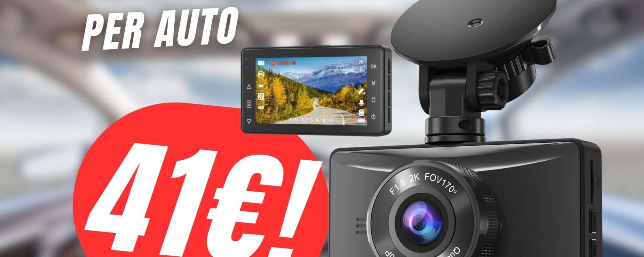 Guida in sicurezza grazie alla Dash Cam con risoluzione 2K (ora a soli 41€!) Guida in sicurezza grazie alla Dash Cam con risoluzione 2K (ora a soli 41€!)