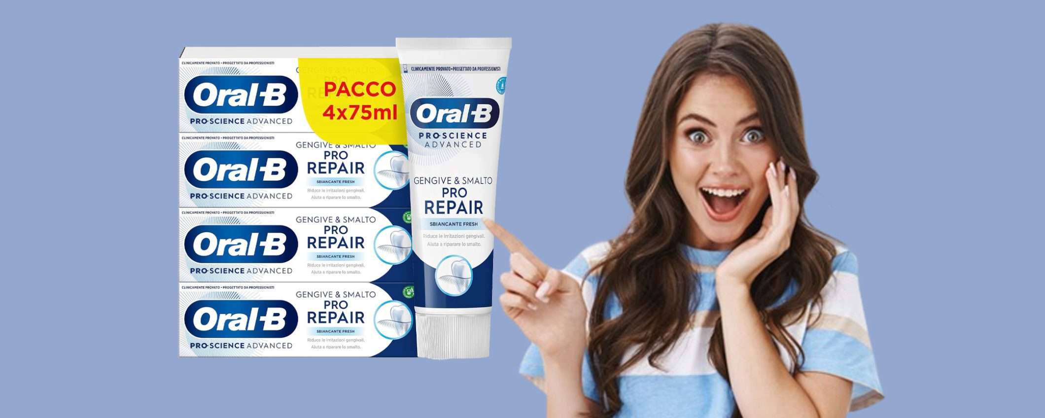 Dentifricio Oral-B Pro-Repair (4pezzi): offerta TOP su Amazon