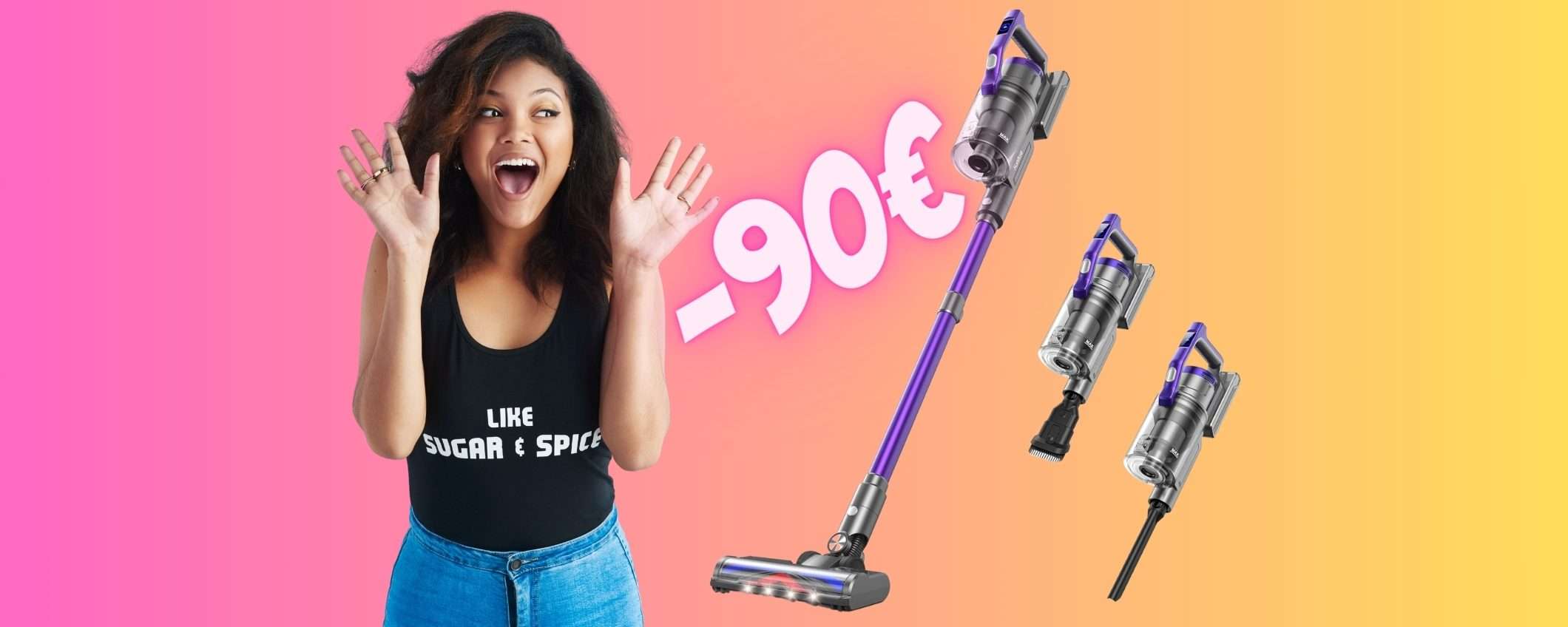 Doppio SCONTO su Amazon per questo aspirapolvere senza fili POTENTE Doppio SCONTO su Amazon per questo aspirapolvere senza fili POTENTE