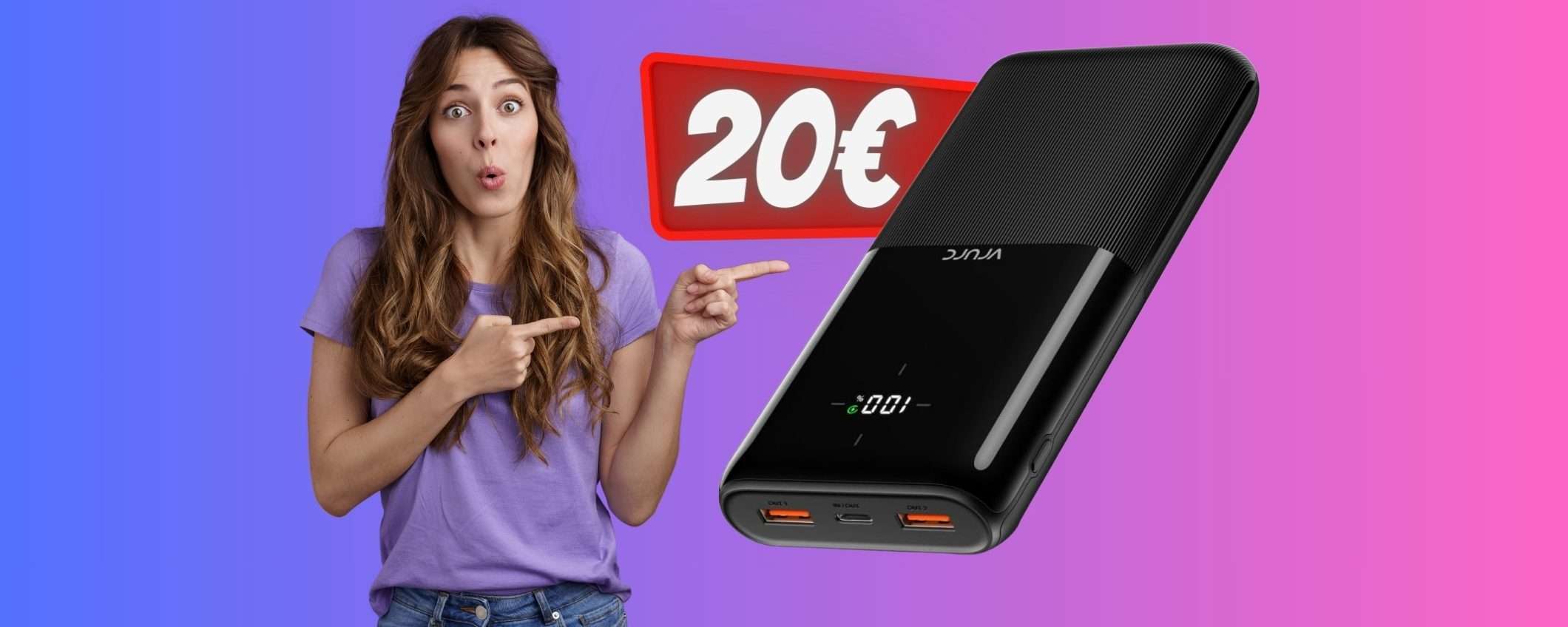 Doppio SCONTO PAZZESCO per questo power bank che ora è tuo a 20€ Doppio SCONTO PAZZESCO per questo power bank che ora è tuo a 20€