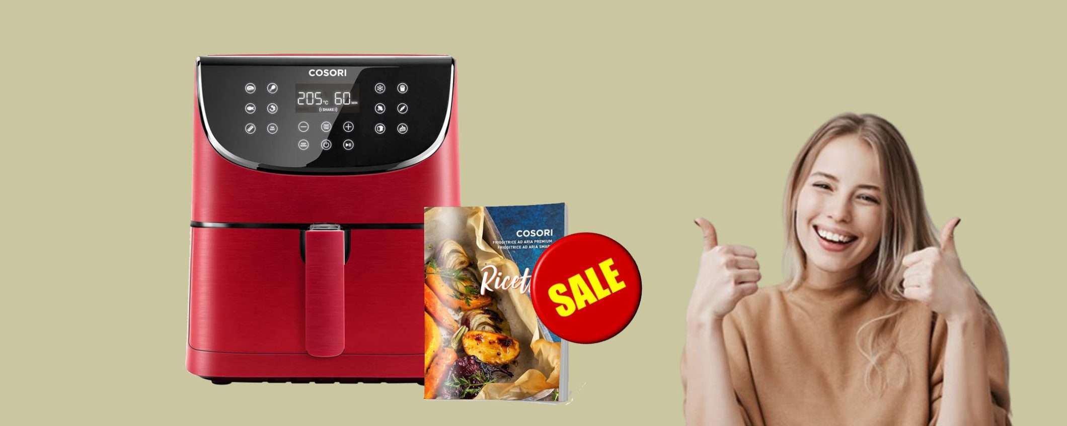 Friggitrice ad aria COSORI da 5.5 litri: occasione IMPERDIBILE su Amazon Friggitrice ad aria COSORI da 5.5 litri: occasione IMPERDIBILE su Amazon