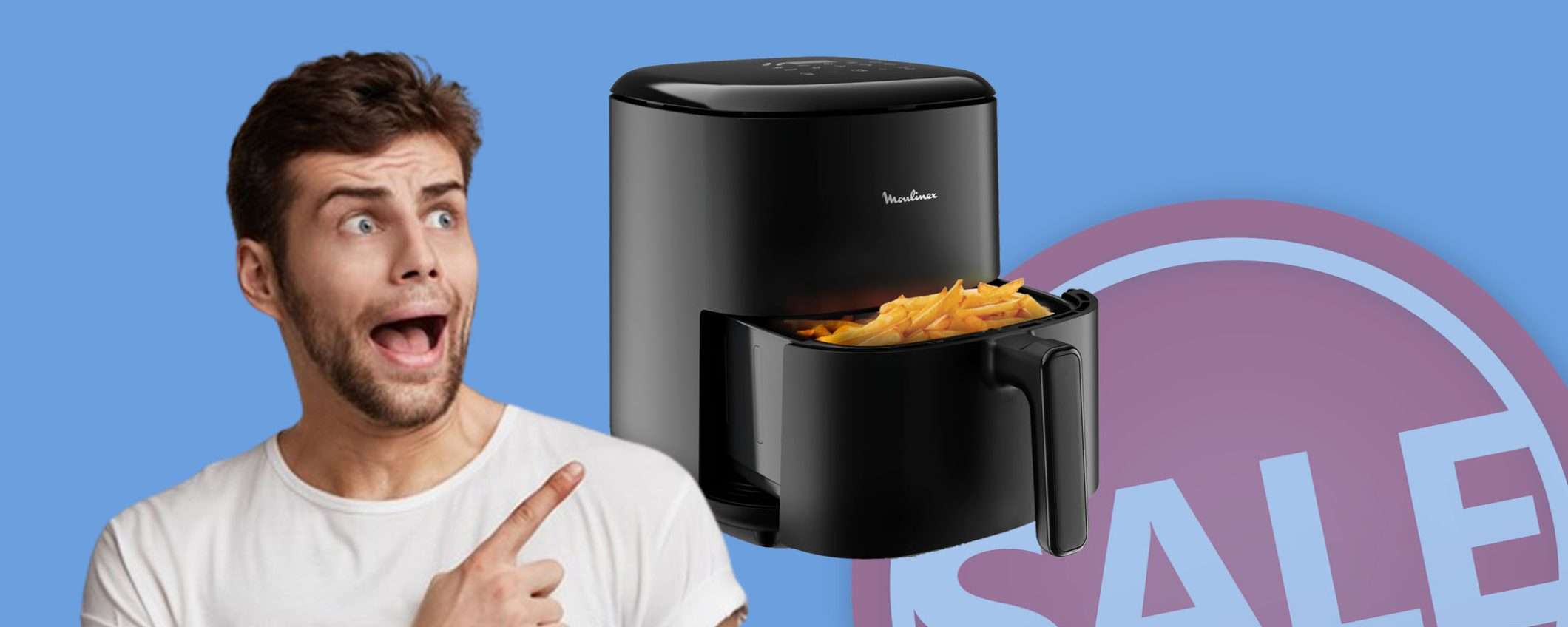 Friggitrice ad aria Moulinex con 10 programmi in SUPER offerta Friggitrice ad aria Moulinex con 10 programmi in SUPER offerta