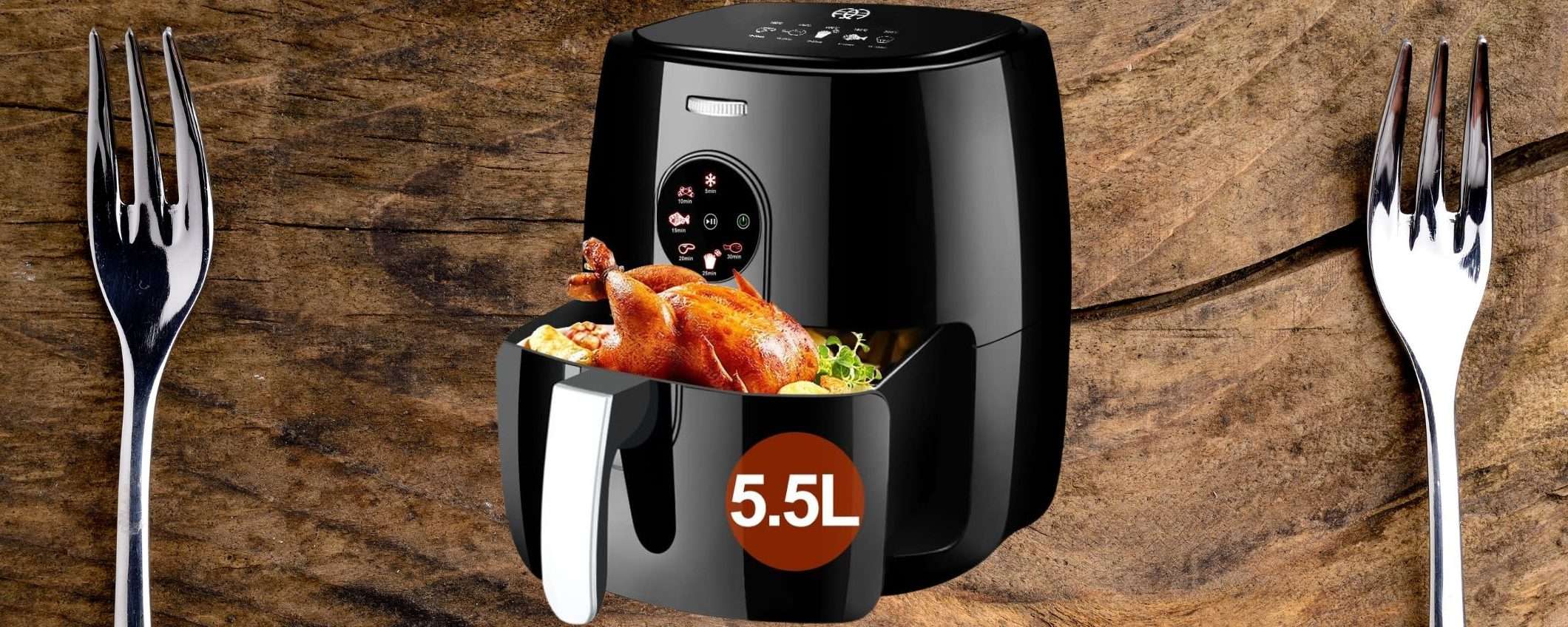 Pazzesca friggitrice ad aria XXL a 59€: cucina tutto, DIMENTICA i fornelli Pazzesca friggitrice ad aria XXL a 59€: cucina tutto, DIMENTICA i fornelli