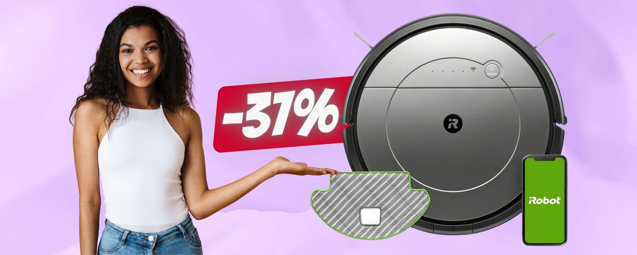 iRobot Roomba Combo: robot smart 2 in 1 tuo a 149€ in MENO iRobot Roomba Combo: robot smart 2 in 1 tuo a 149€ in MENO