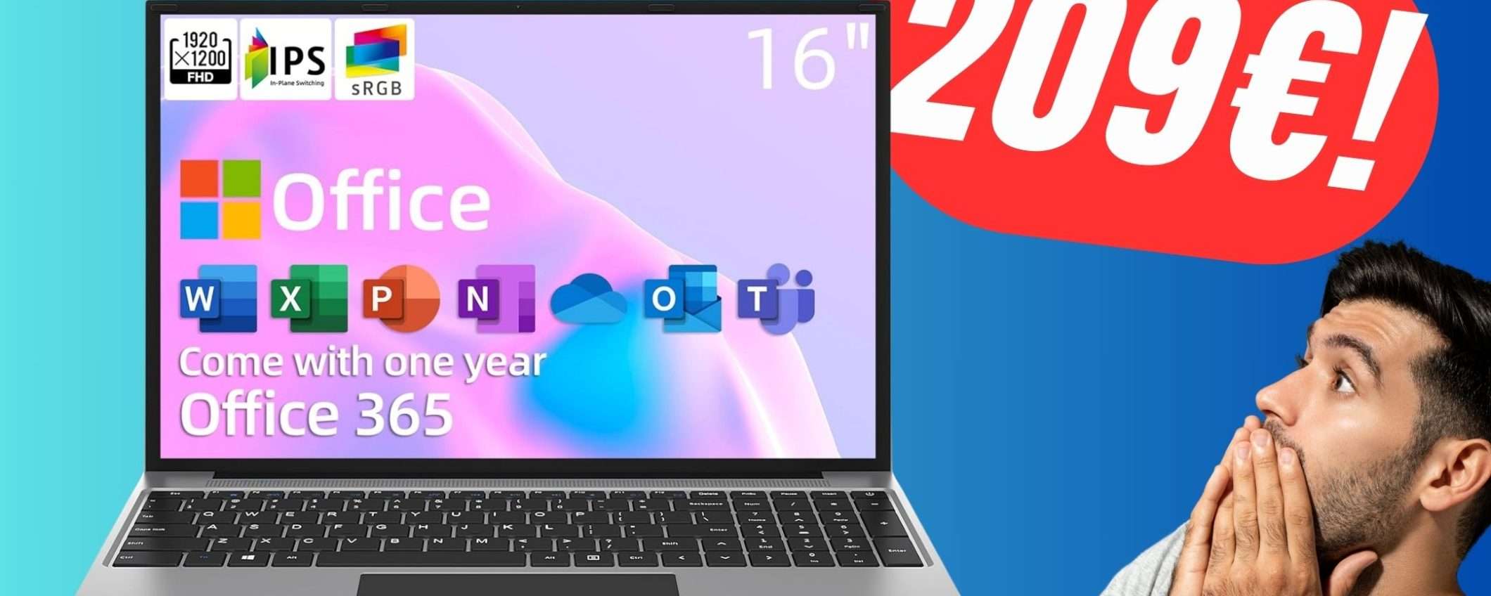 Questo PC Portatile costa solo 209€: un PREZZO DA CAPOGIRO Questo PC Portatile costa solo 209€: un PREZZO DA CAPOGIRO