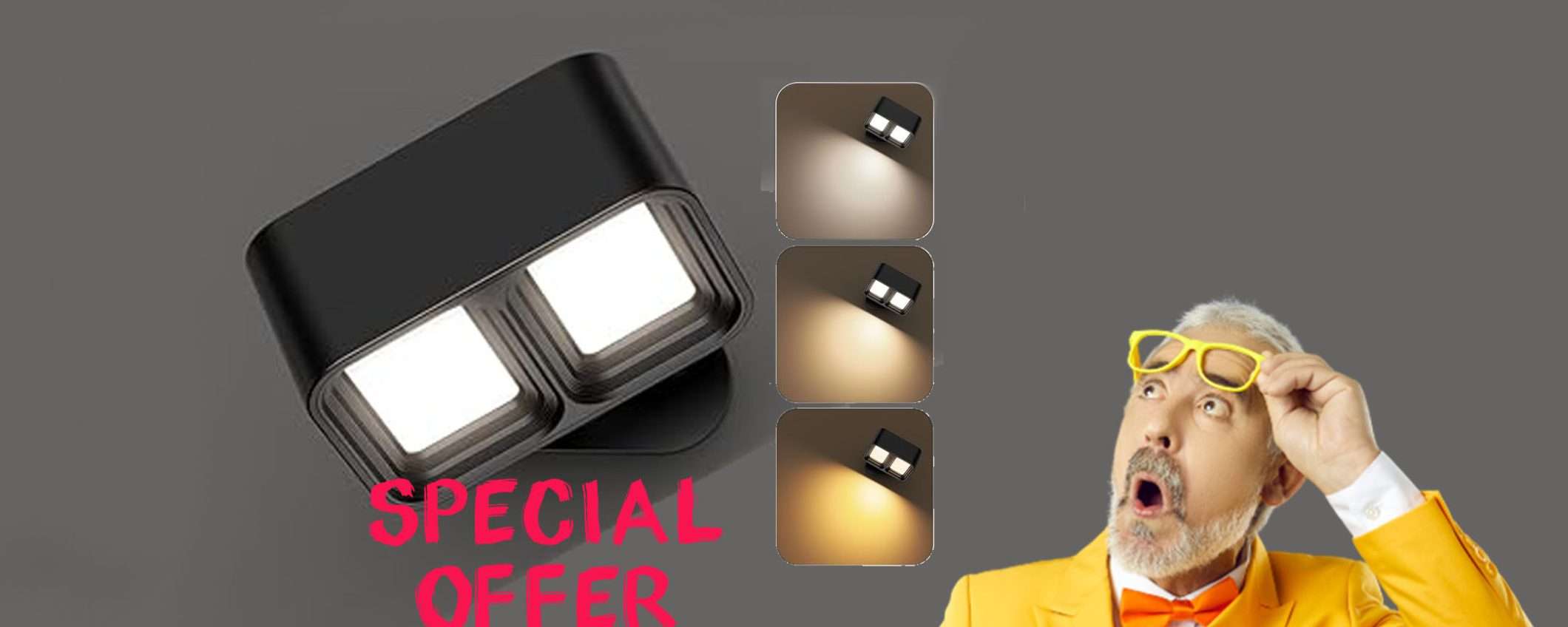 Lampada da parete con rotazione magnetica a soli 9€ (-60%)