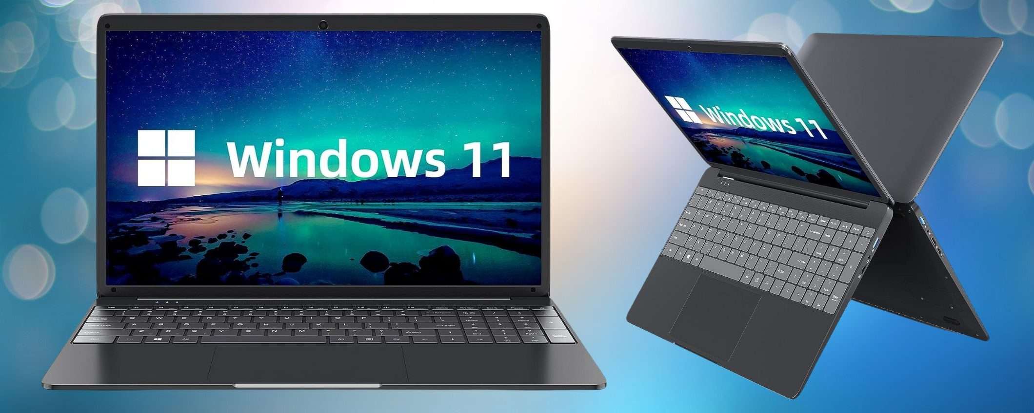 Bastano 209€ per questo laptop SORPRENDENTE: Windows 11, RAM 8GB e SSD 256GB