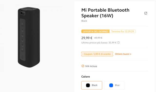mi portable bluetooth speaker 29 euro mi store