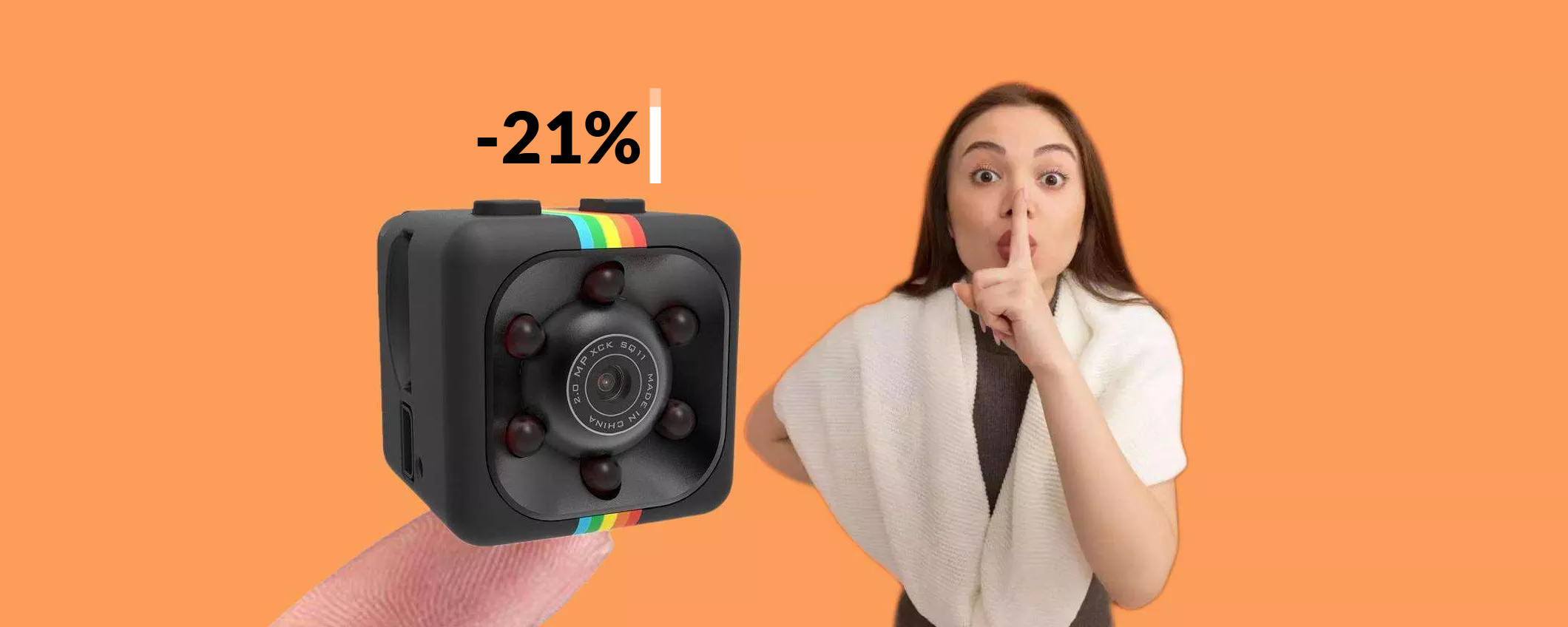 Microcamera SPIA automatica e con Night Vision: già tua con 21€