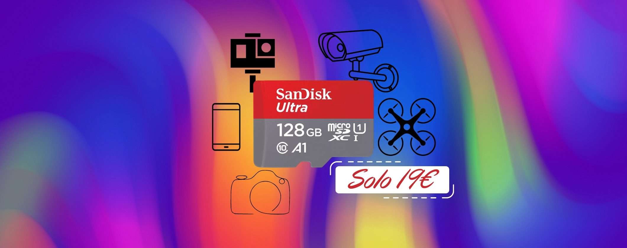 MicroSD SanDisk 128GB: quella VELOCE a soli 19€ in OFFERTA