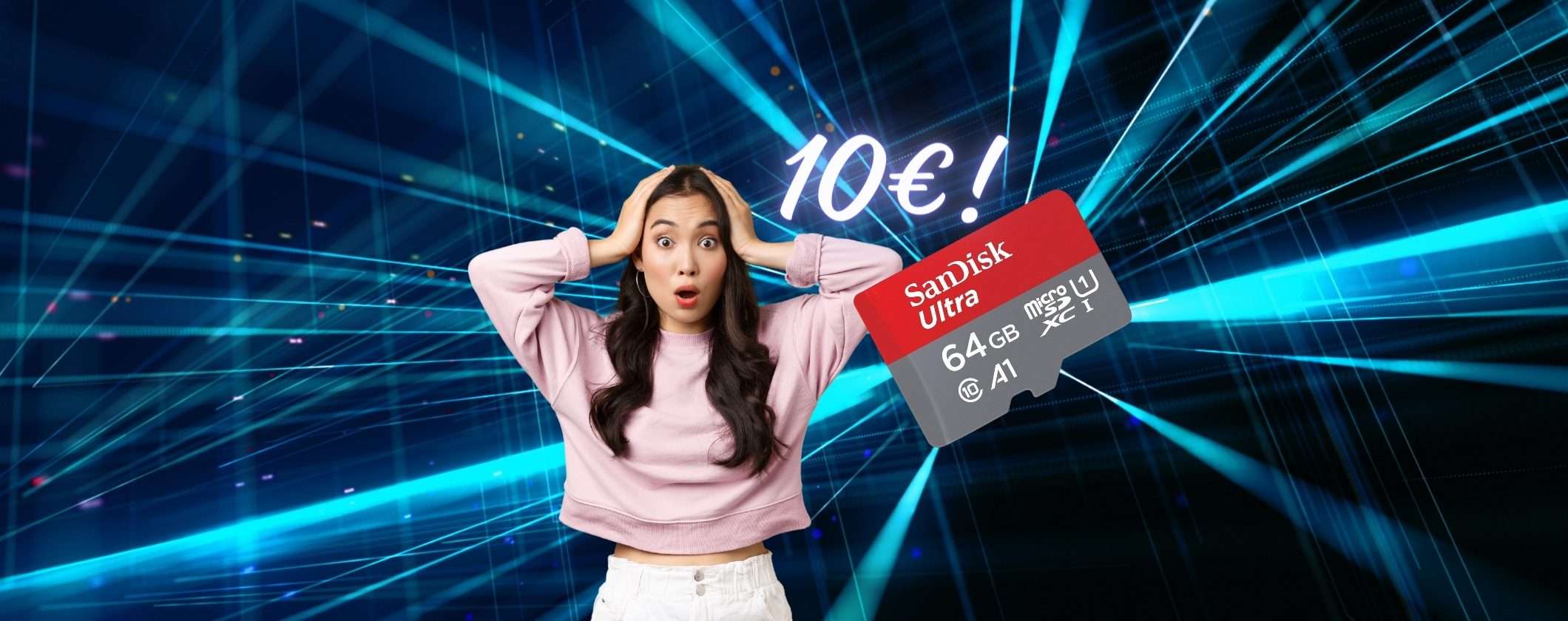 MicroSD SanDisk Ultra 64GB a soli 10€ su MediaWorld MicroSD SanDisk Ultra 64GB a soli 10€ su MediaWorld