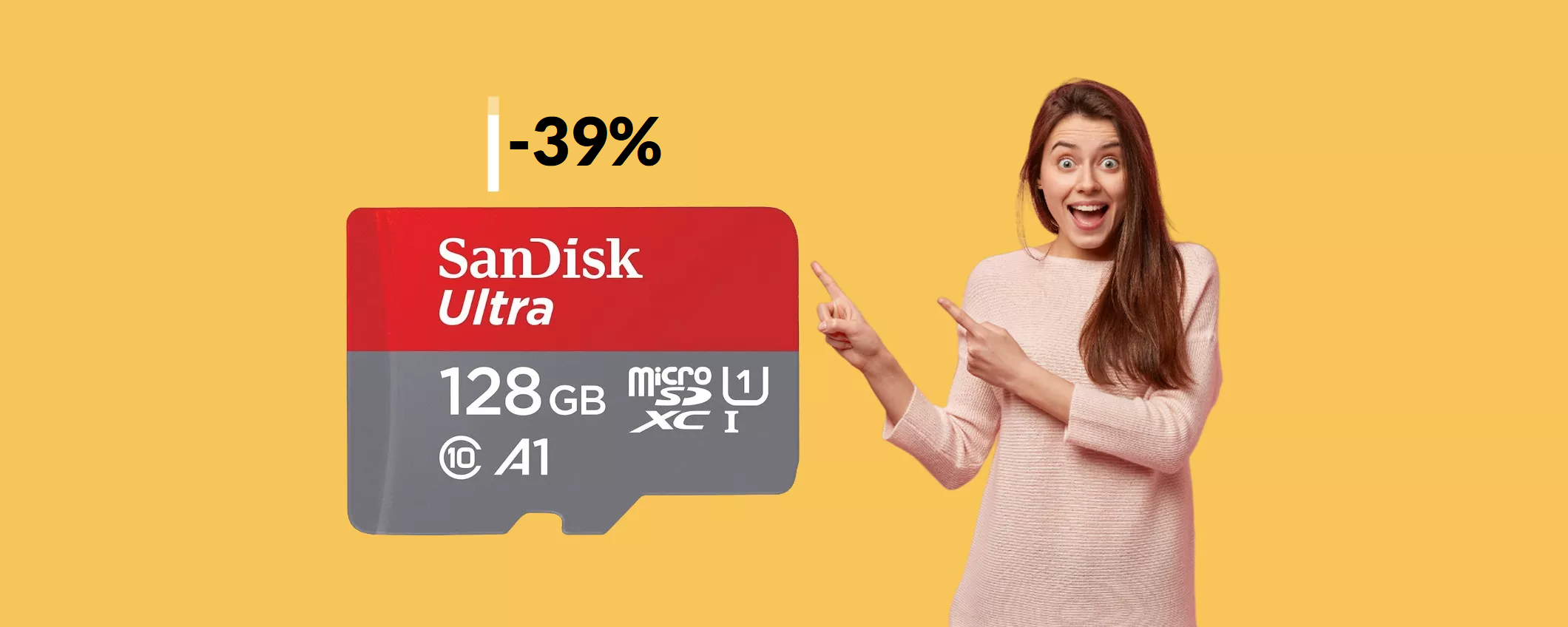 MicroSD 128GB SanDisk: veloce, resistente ed in SCONTO (18€)