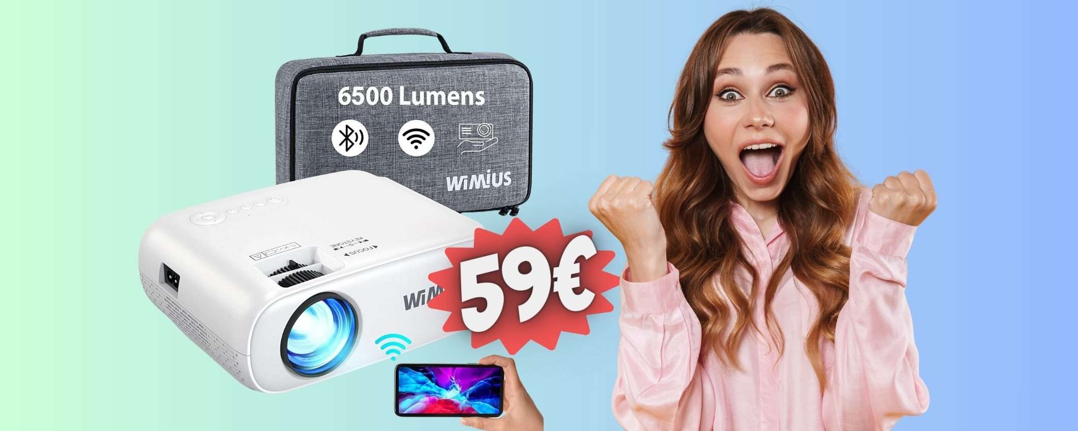 Mini proiettore WiFi con risoluzione FHD a PREZZO SGETOLATO (59€) Mini proiettore WiFi con risoluzione FHD a PREZZO SGETOLATO (59€)