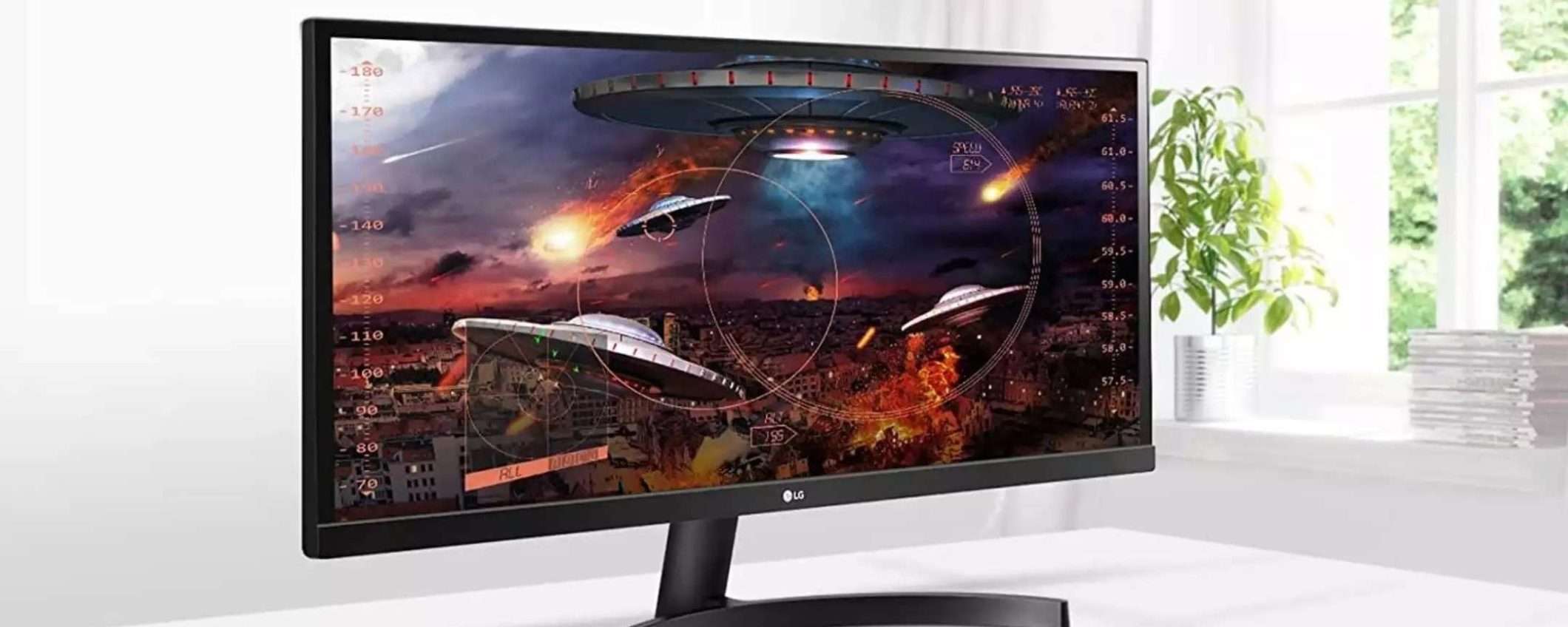 Monitor LG UltraWide (21:9) in offerta su Amazon: costa solo 149€