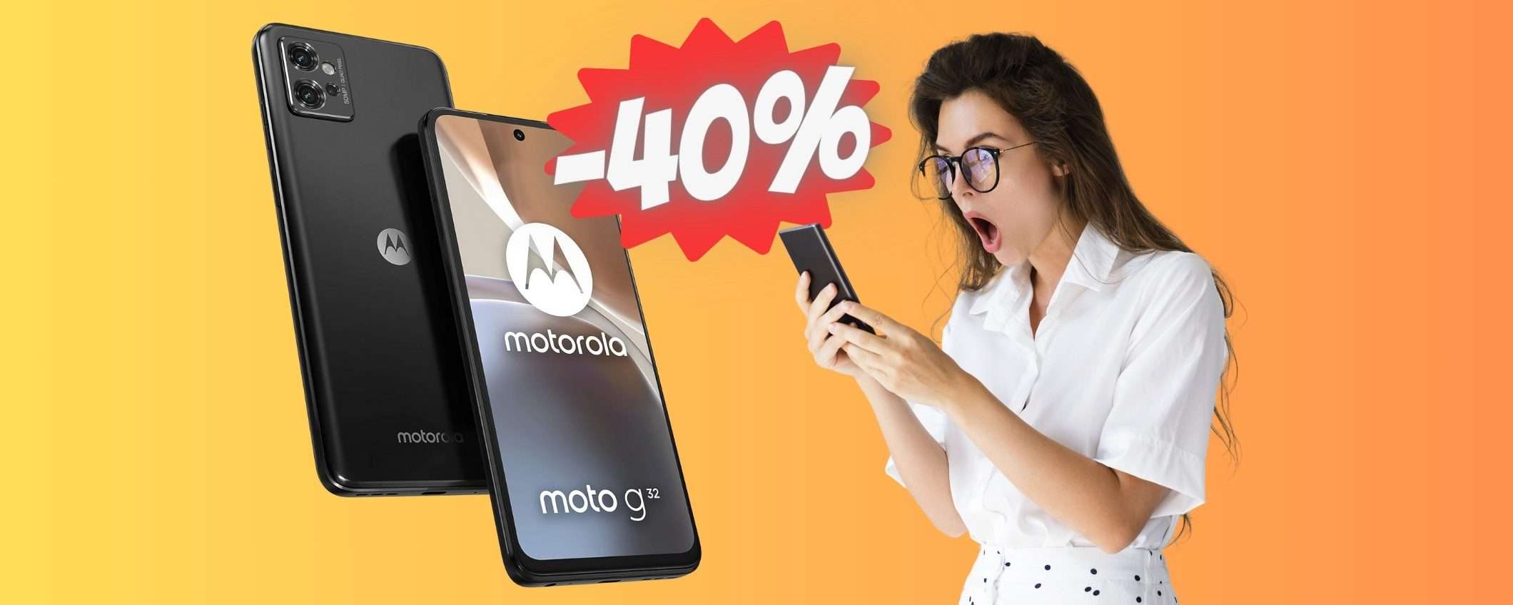 Motorola moto g32 da 256GB Dual Sim al 40% è tuo a SOLI 139€ Motorola moto g32 da 256GB Dual Sim al 40% è tuo a SOLI 139€
