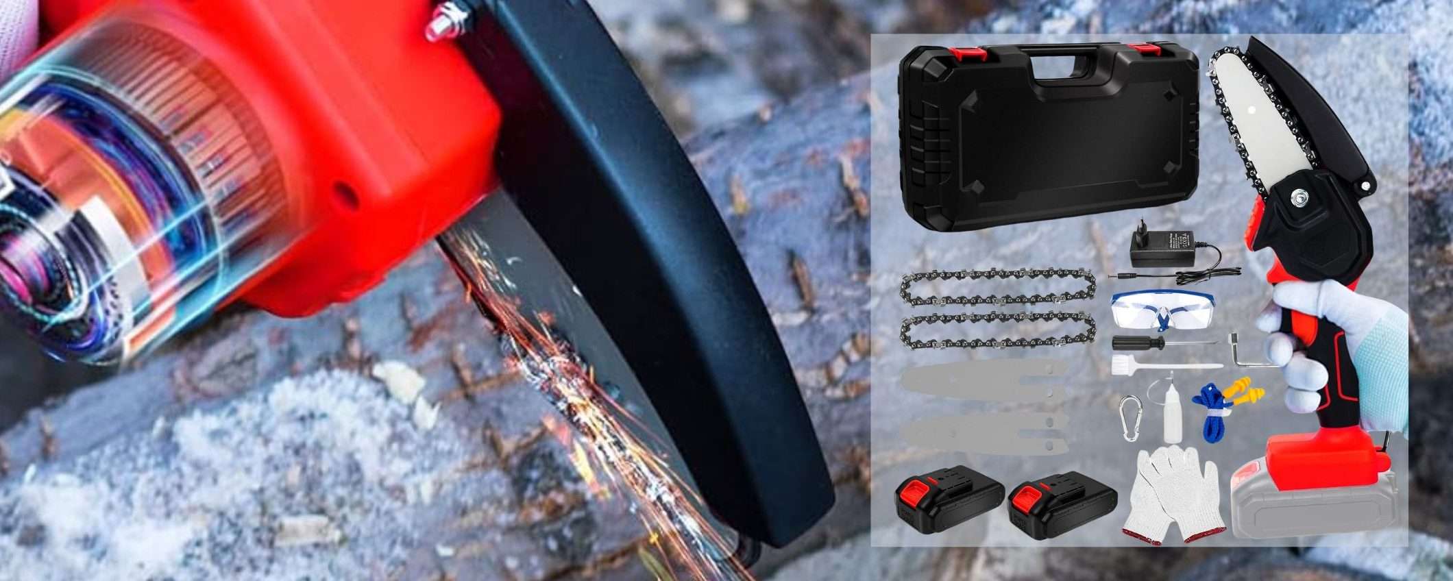 Eccellente motosega wireless con DOPPIA batteria a prezzo SHOCK (39€)