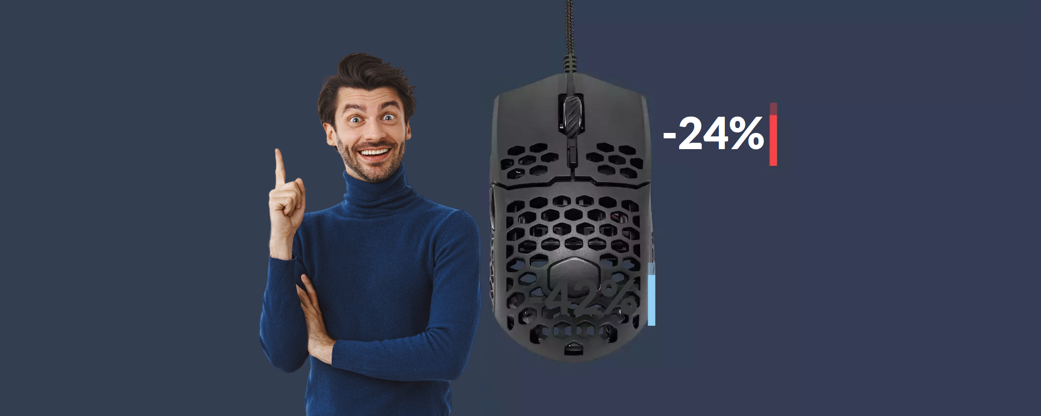 Questo mouse è una GENIALATA: le mani non suderanno più (38€)