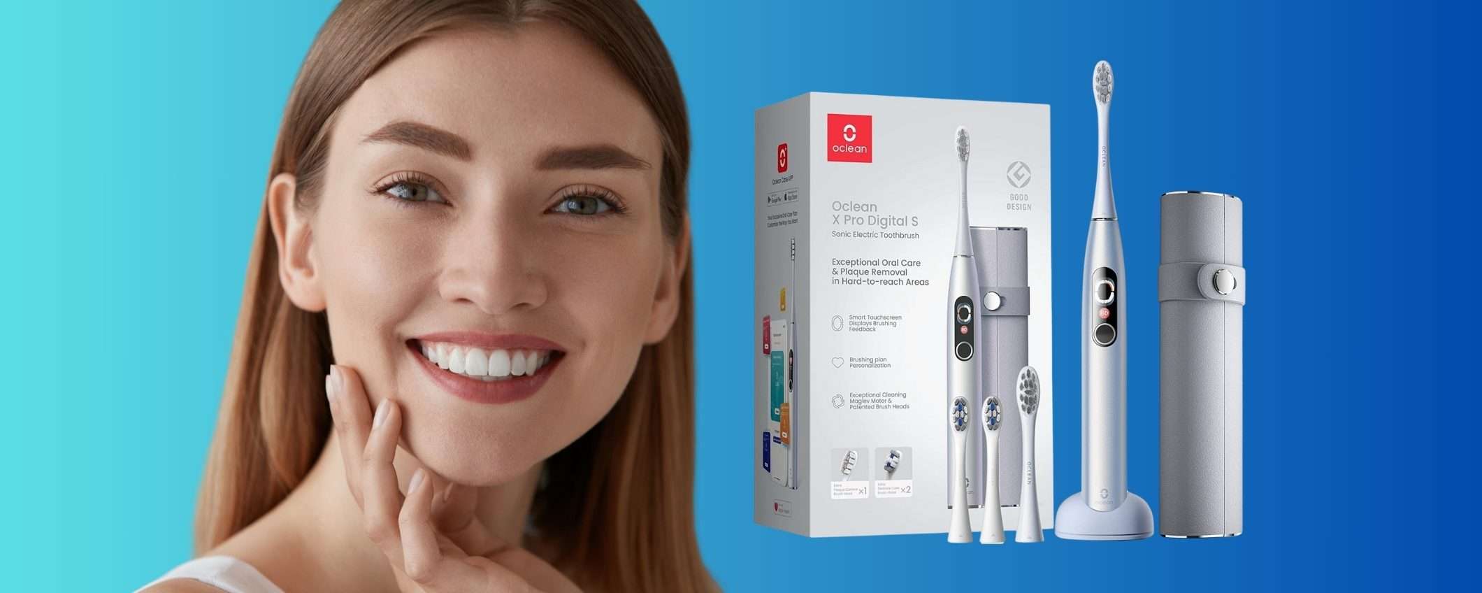 Oclean X Pro: spazzolino elettrico smart con 4 testine incluse (-46€) Oclean X Pro: spazzolino elettrico smart con 4 testine incluse (-46€)