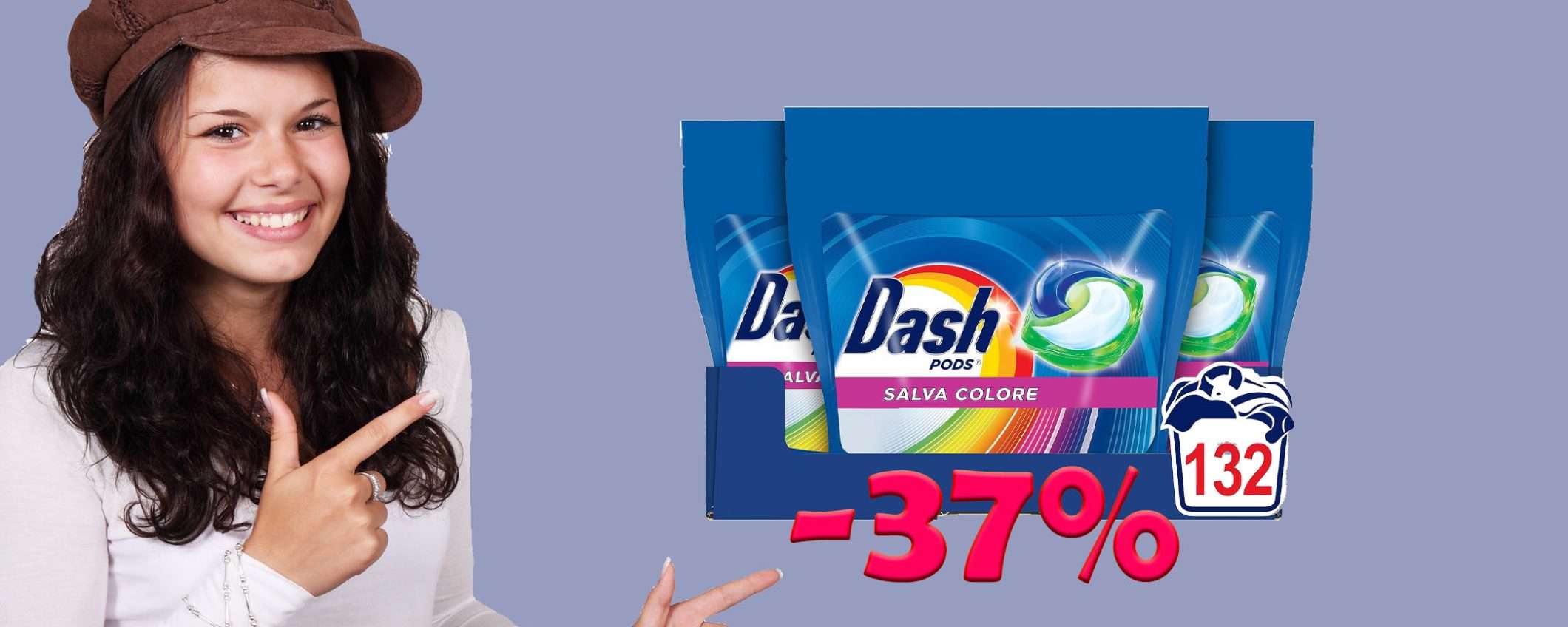 Pastiglie Dash Pods per lavatrice (132 capsule) in MEGA sconto del 37% Pastiglie Dash Pods per lavatrice (132 capsule) in MEGA sconto del 37%