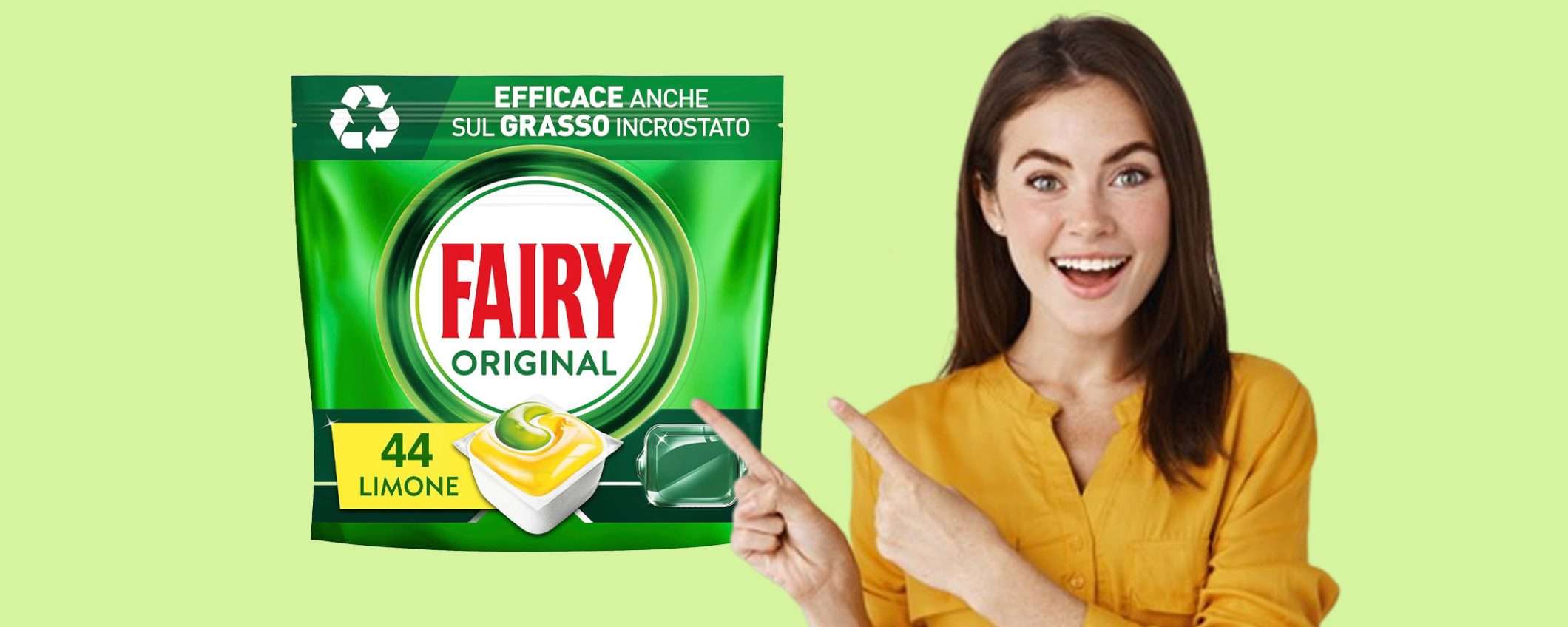 Pastiglie per lavastoviglie Fairy Original (44 capsule) in sconto BOMBA Pastiglie per lavastoviglie Fairy Original (44 capsule) in sconto BOMBA