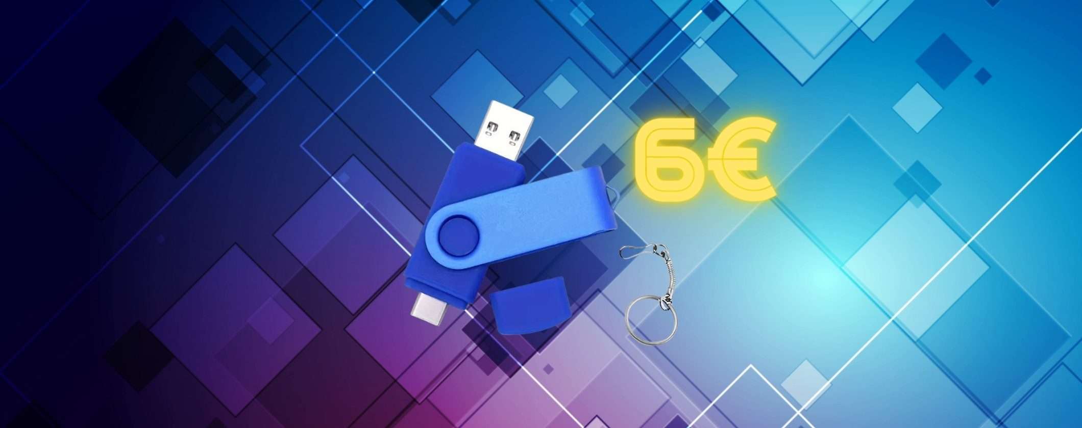 Pen Drive 128GB 2 in 1 a soli 6€ su TEMU Pen Drive 128GB 2 in 1 a soli 6€ su TEMU