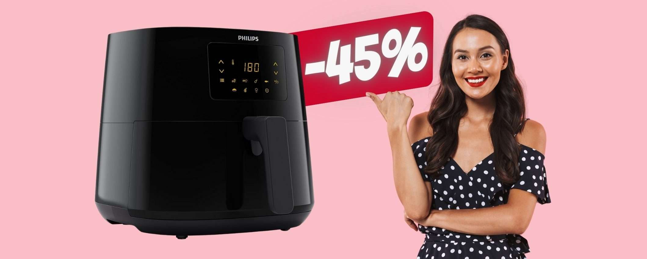 Philips Airfryer 3000: SCONTO del 45% per l'epica friggitrice ad aria Philips Airfryer 3000: SCONTO del 45% per l'epica friggitrice ad aria