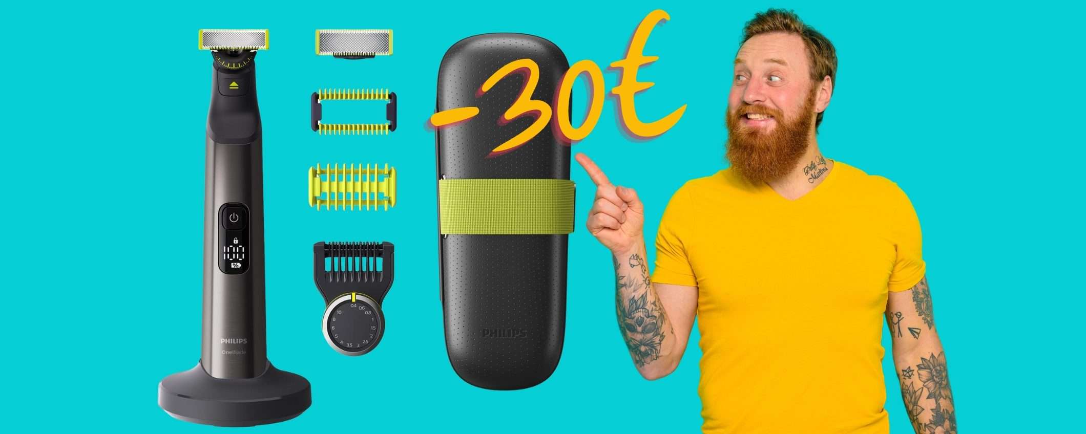 Philips OneBlade Pro 360: rasoio elettrico PROFESSIONALE a PREZZO WOW Philips OneBlade Pro 360: rasoio elettrico PROFESSIONALE a PREZZO WOW