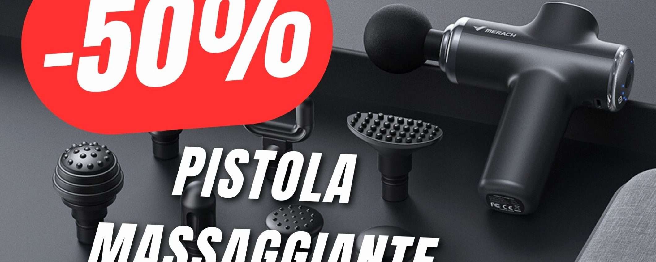 Pistola Massaggiante al 50% in MENO col COUPON Pistola Massaggiante al 50% in MENO col COUPON