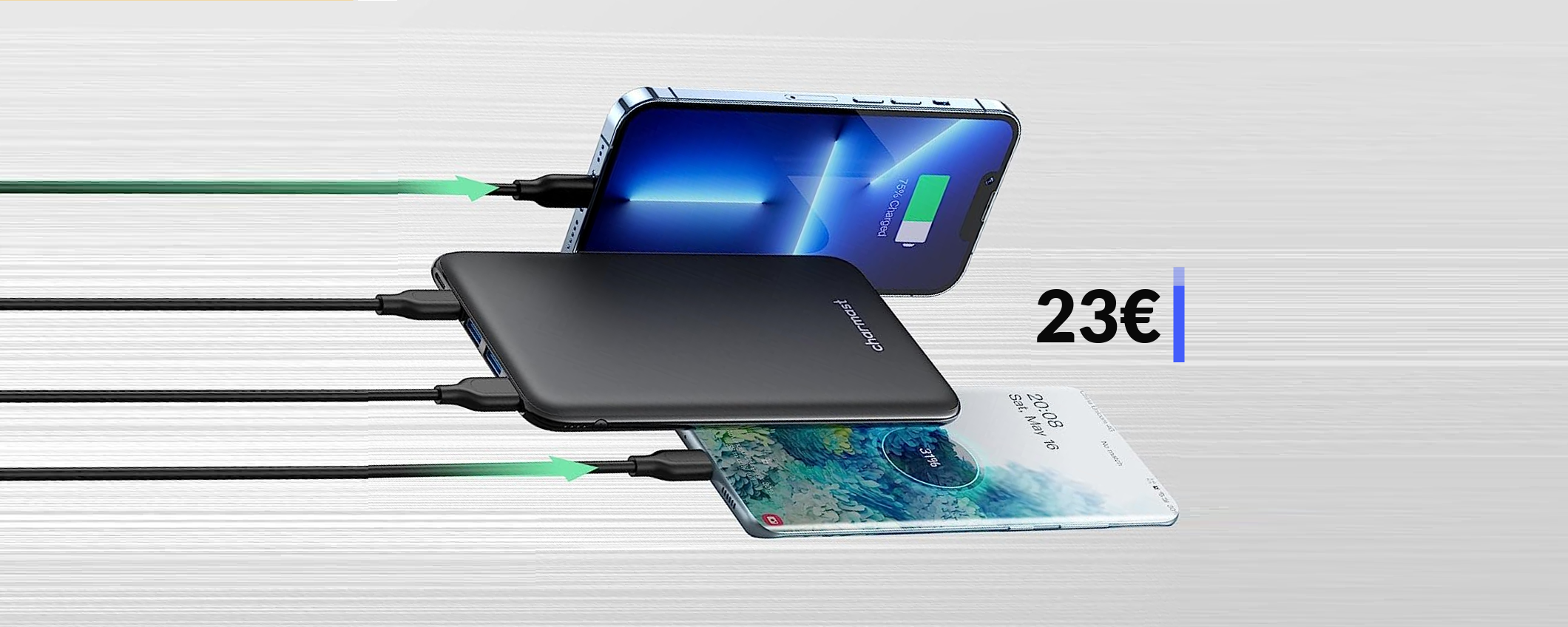 Powerbank multiporta 26800mAh a soli 23€ grazie a 2 SCONTI Powerbank multiporta 26800mAh a soli 23€ grazie a 2 SCONTI