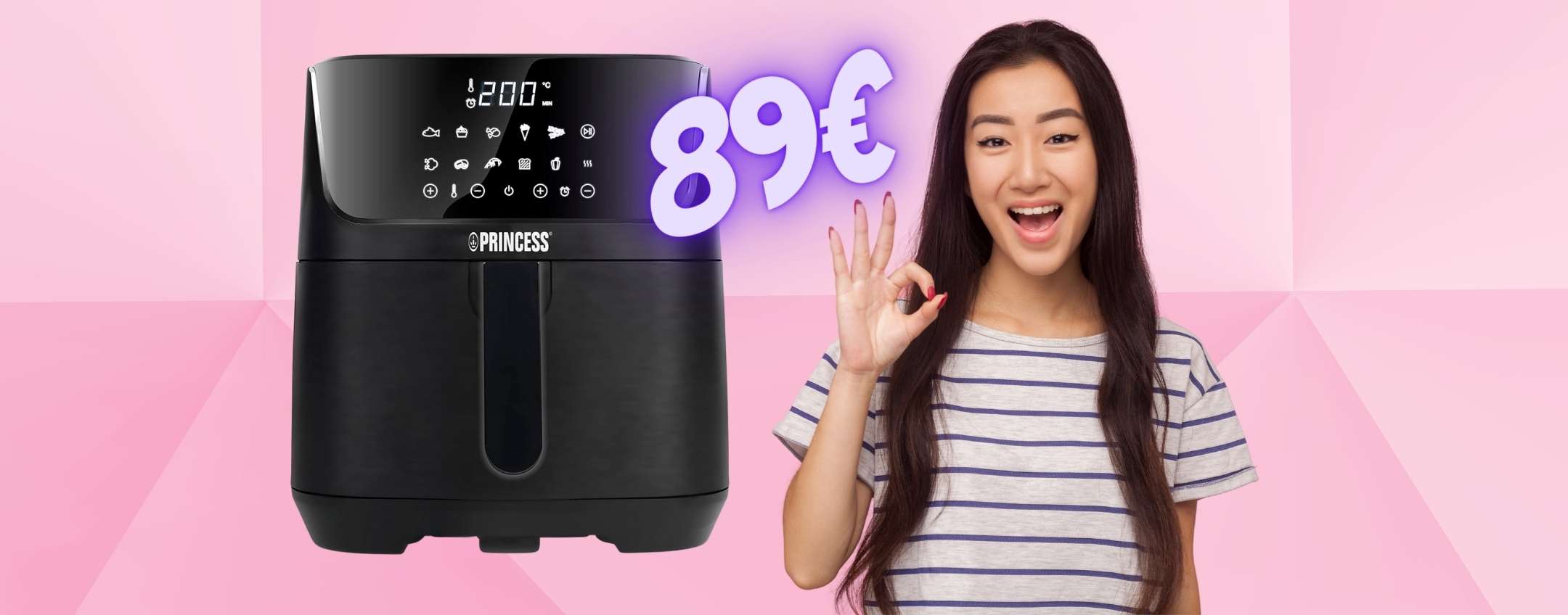 Princess: torna in OFFERTA la friggitrice ad aria XXXL a soli 89€