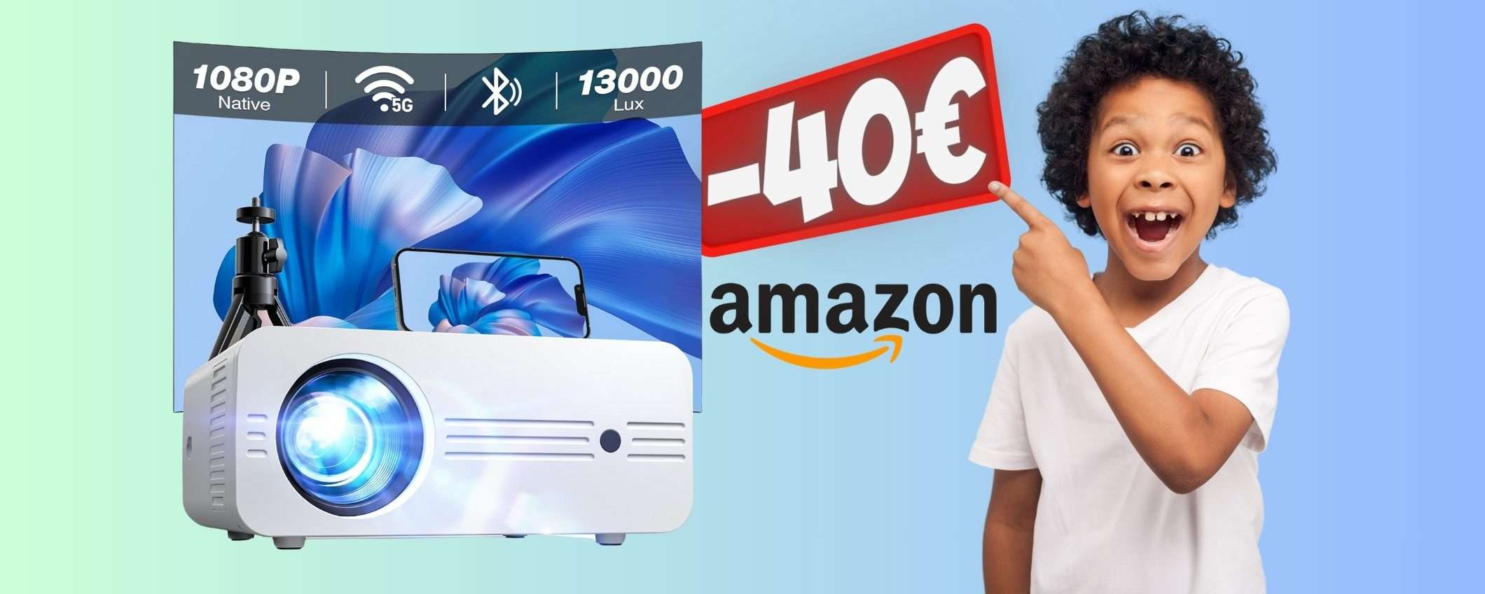 Proiettore portatile WiFi FHD: spunta il COUPON e RISPARMI 40€ Proiettore portatile WiFi FHD: spunta il COUPON e RISPARMI 40€